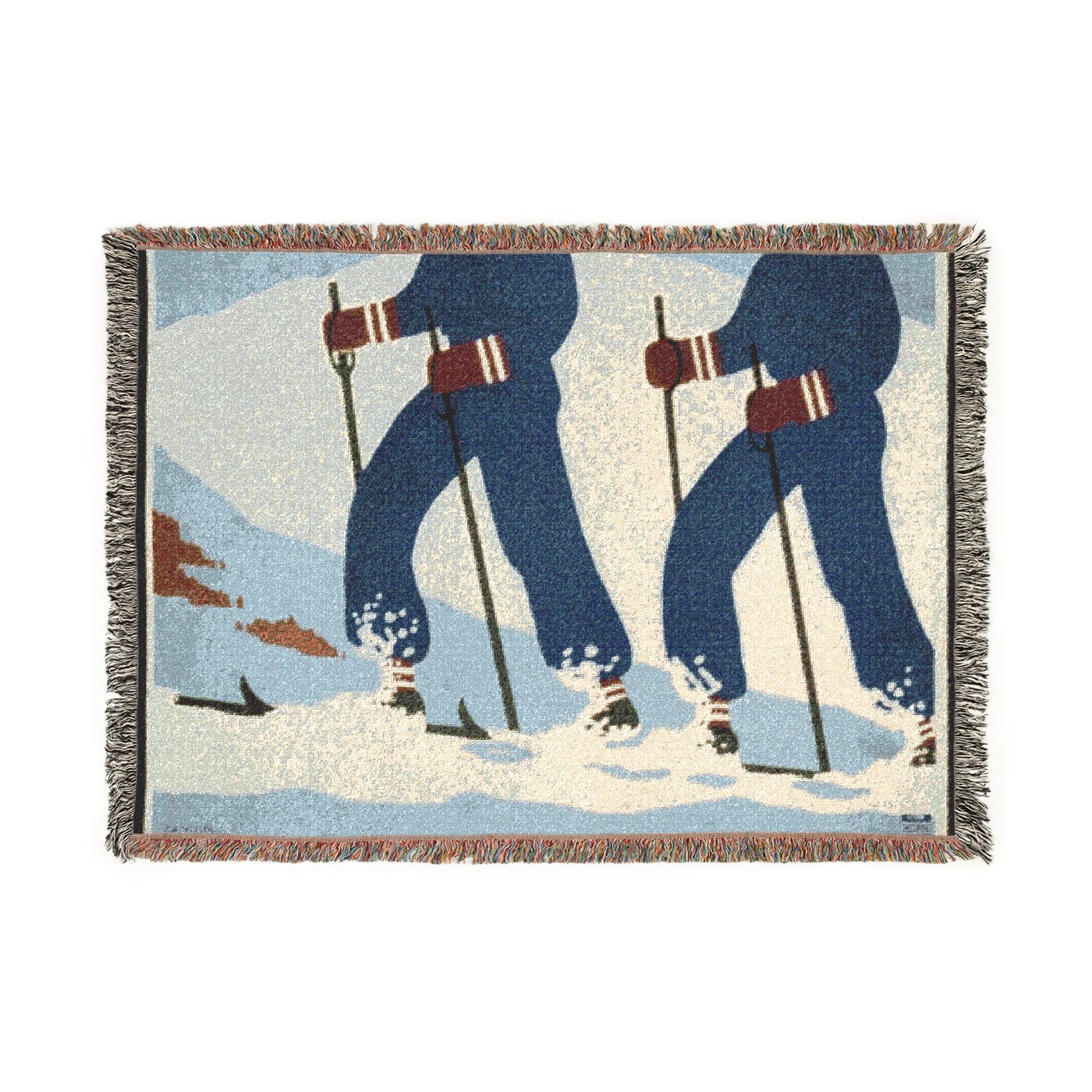 They Like Winter in New York State Tapestry Blanket
