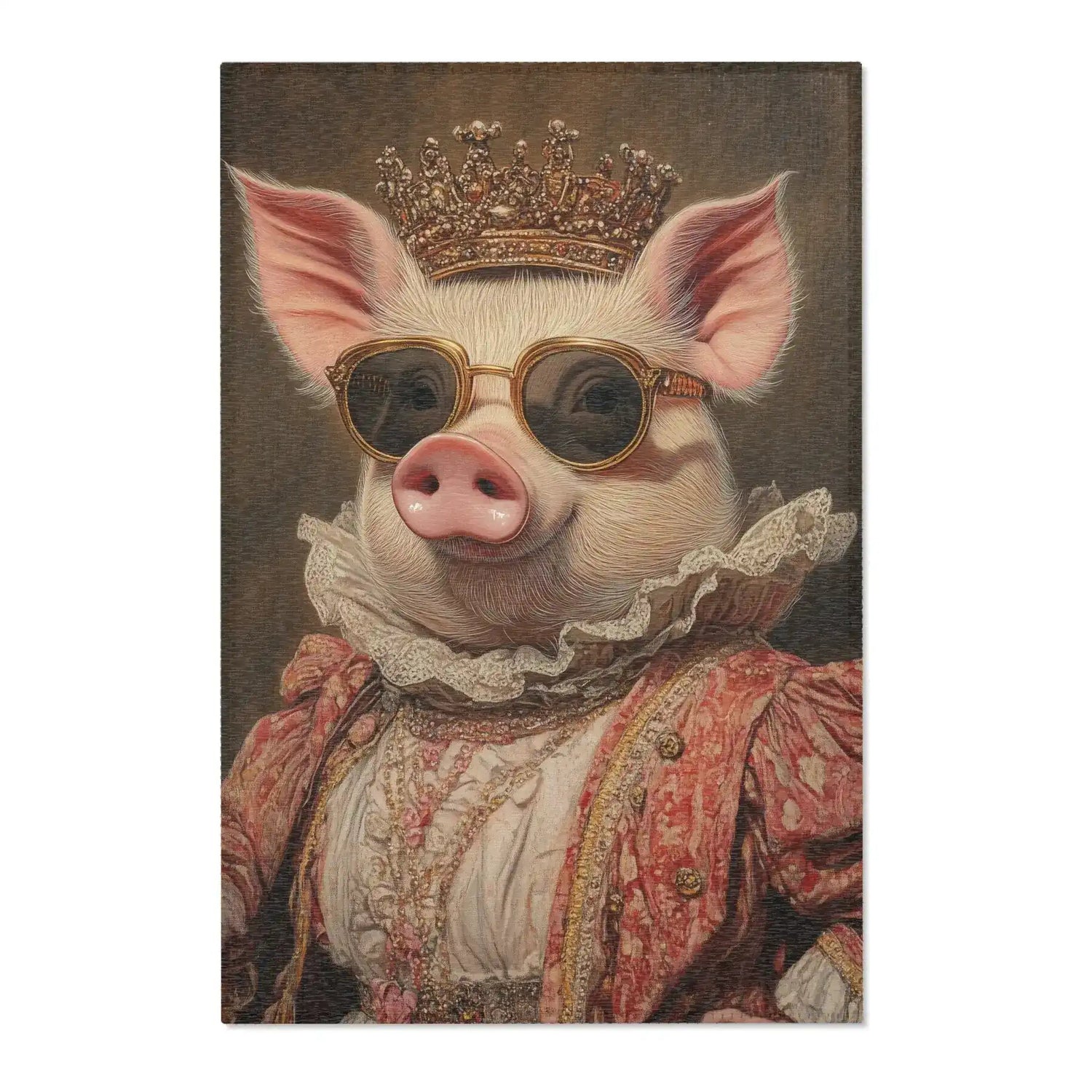 Queen Swine Regal Pig Accent Rug