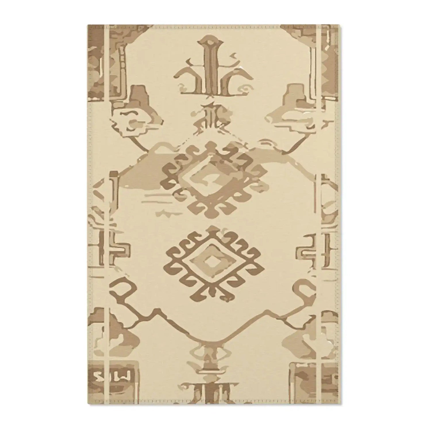 Neutral Southwestern Diamond Accent Rug
