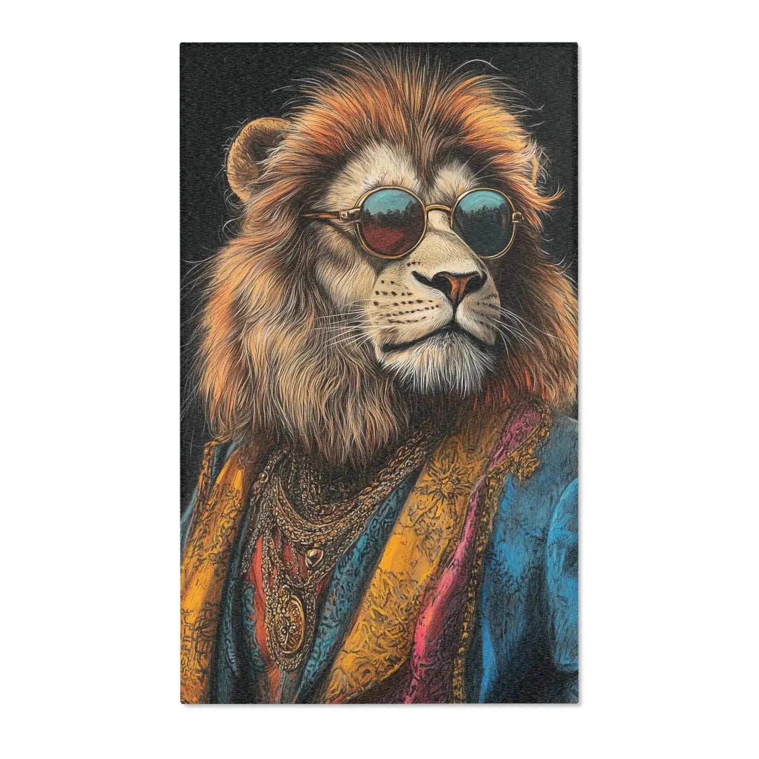 Majestic Swagger Lion King Accent Rug
