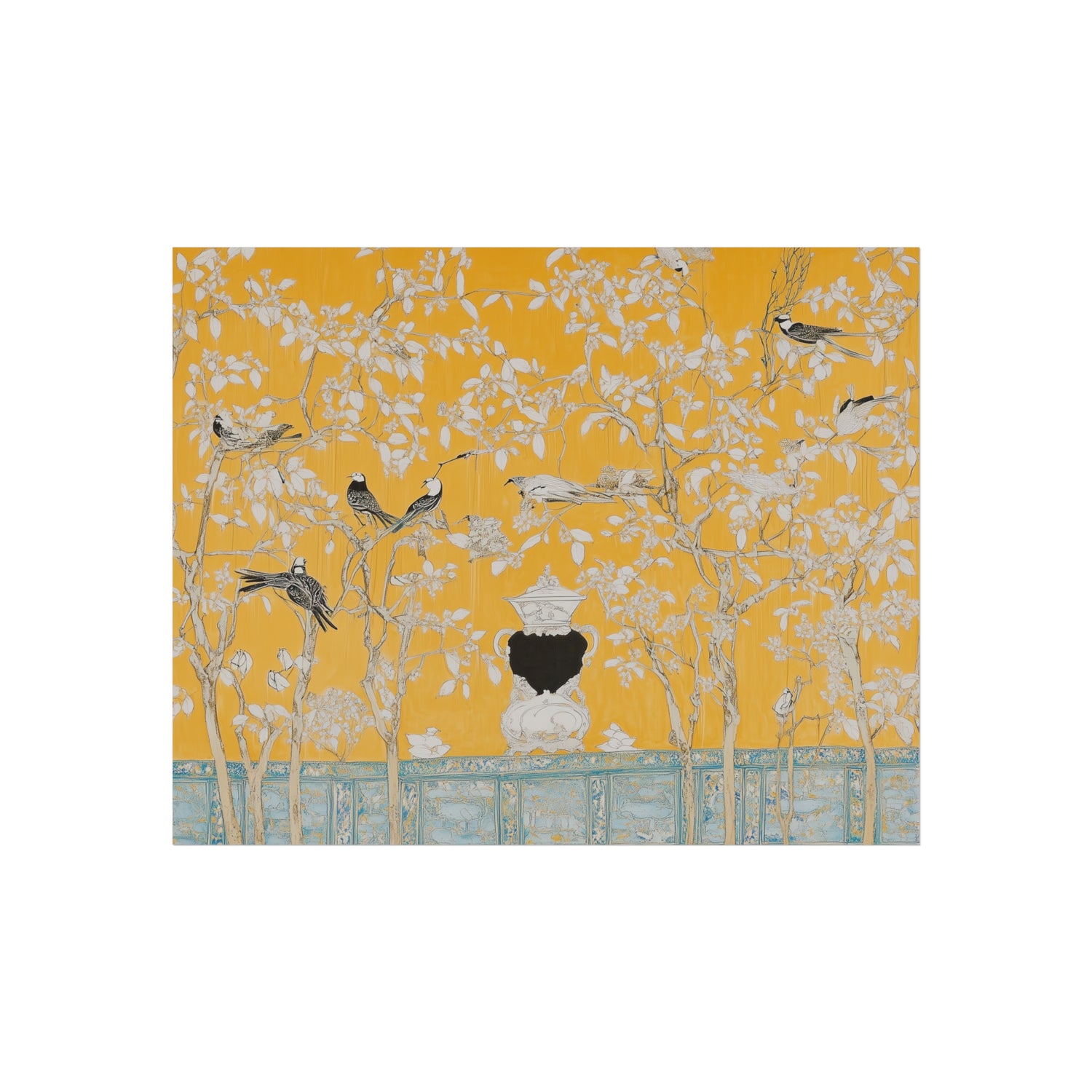 Golden Aviary Garden Fine Art Poster