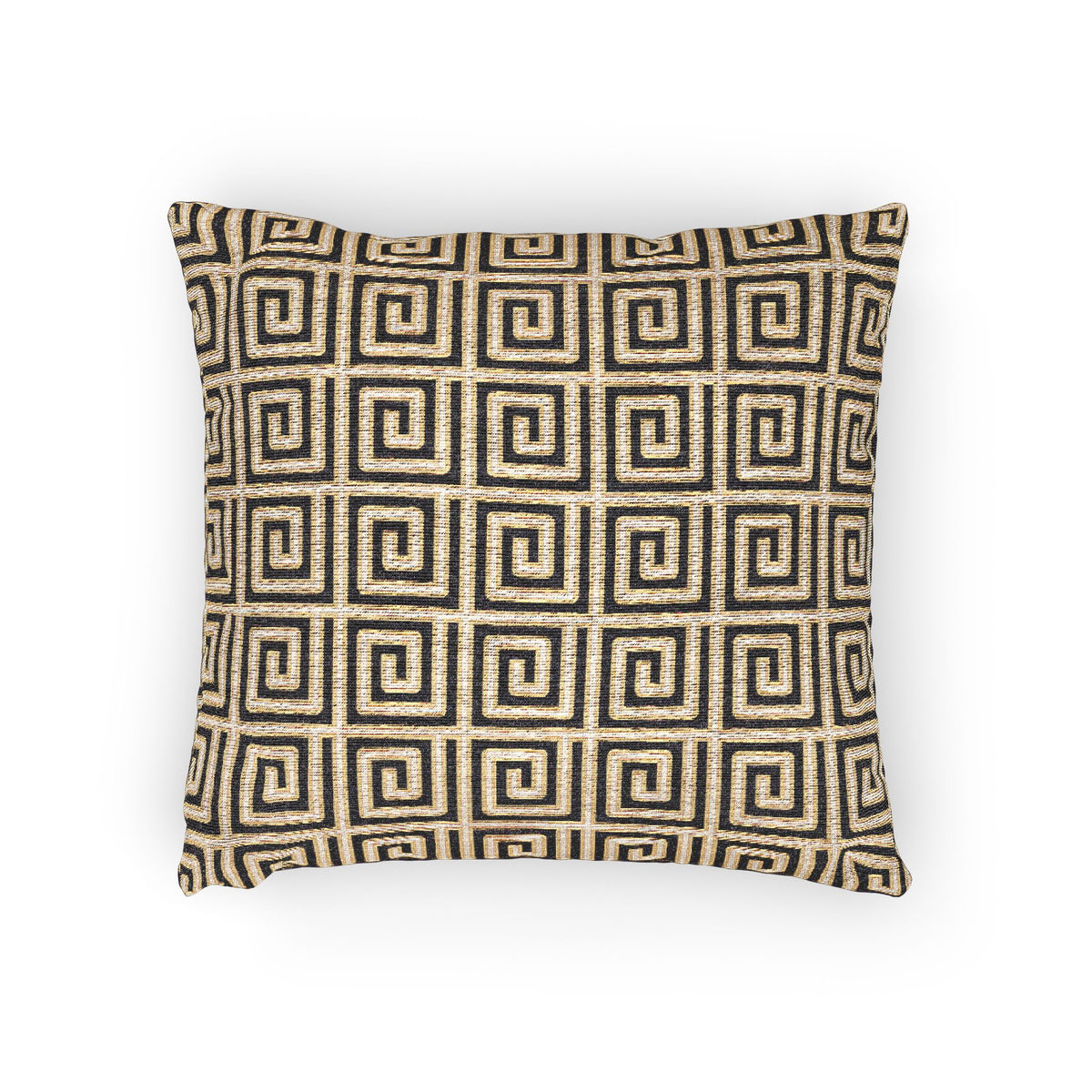 Saffron & Indigo Greek Key Woven Pillow