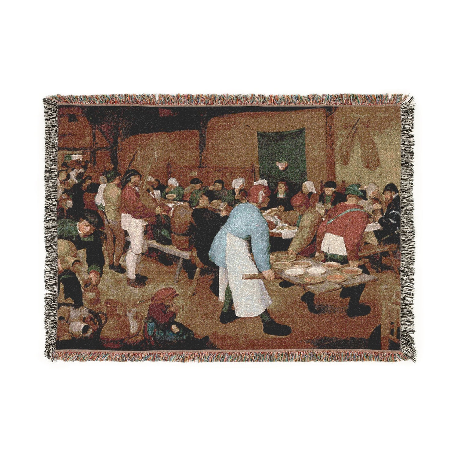 Peasant Wedding - Pieter Bruegel the Elder Tapestry Blanket