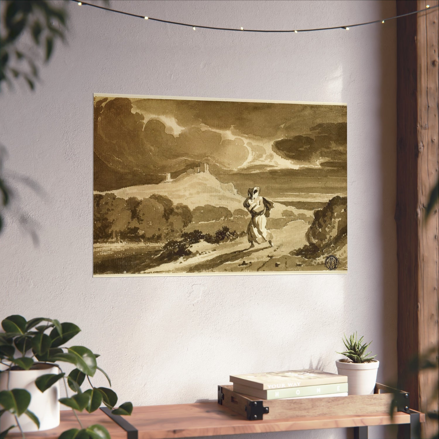 Woman with Baby Fleeing Across Moors - John Constable Fine Art Poster