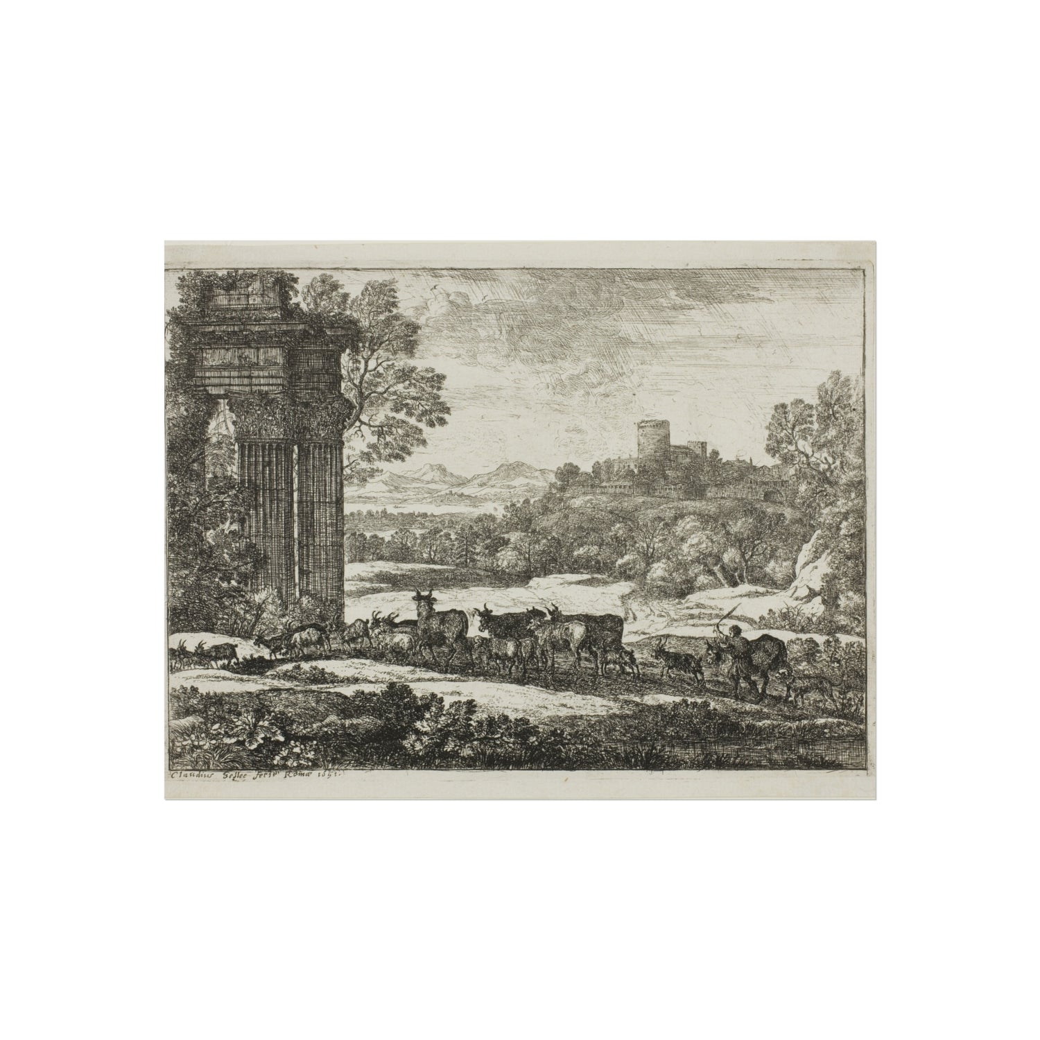The Herd Returning in Stormy Weather - Claude Lorrain Fine Art Poster