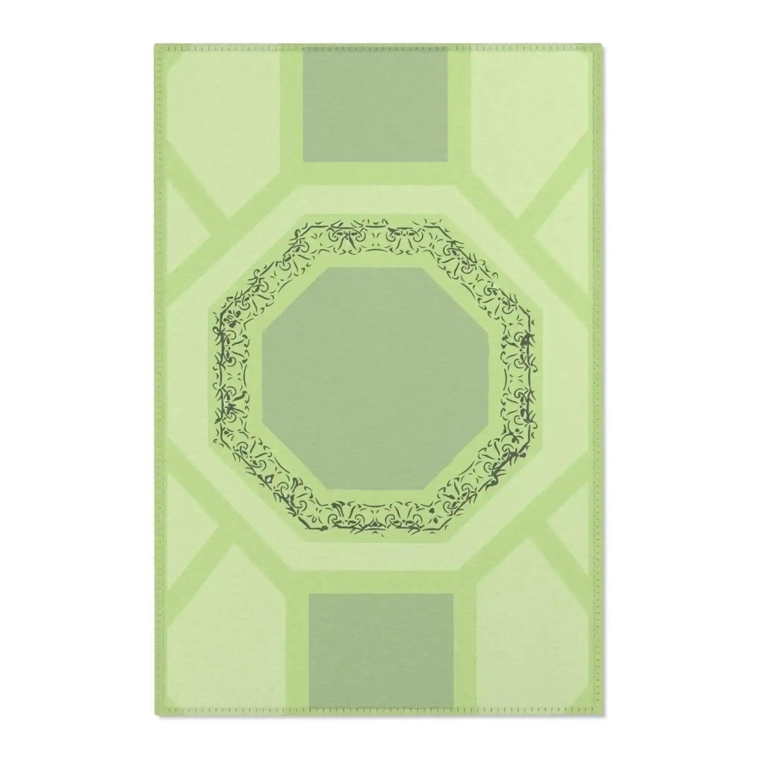 Mint Geometric Portal Accent Rug