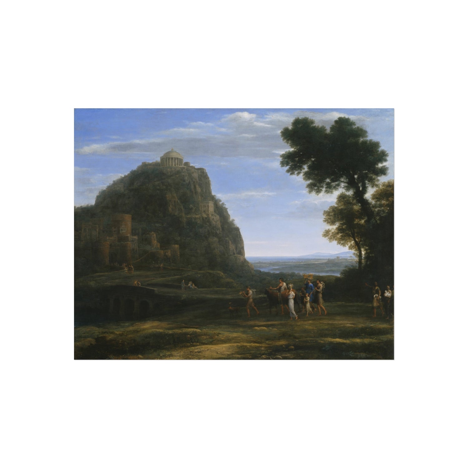 View of Delphi with a Procession - Claude Lorrain Fine Art Poster