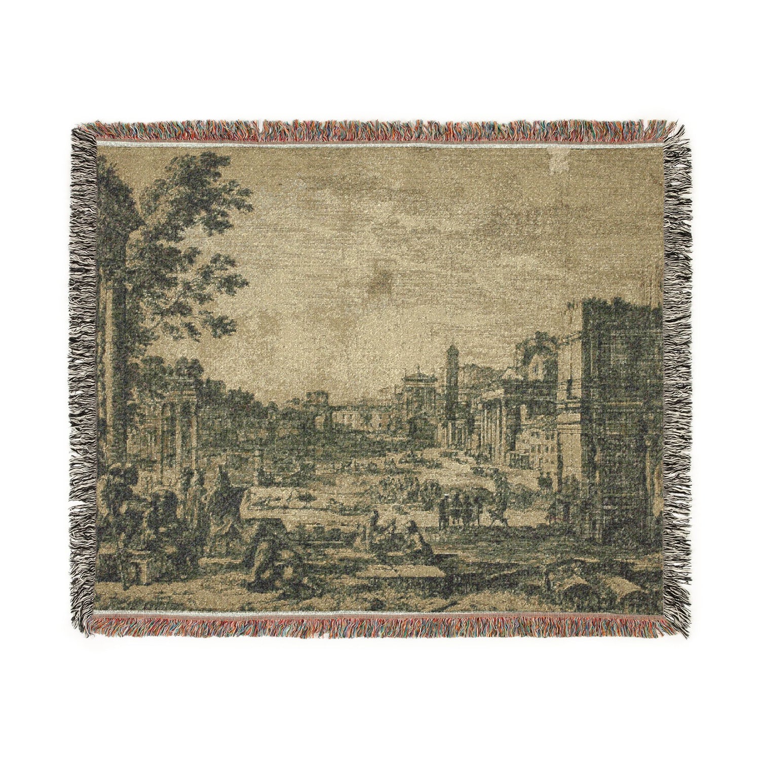 The Roman Forum - Claude Lorrain Tapestry Blanket