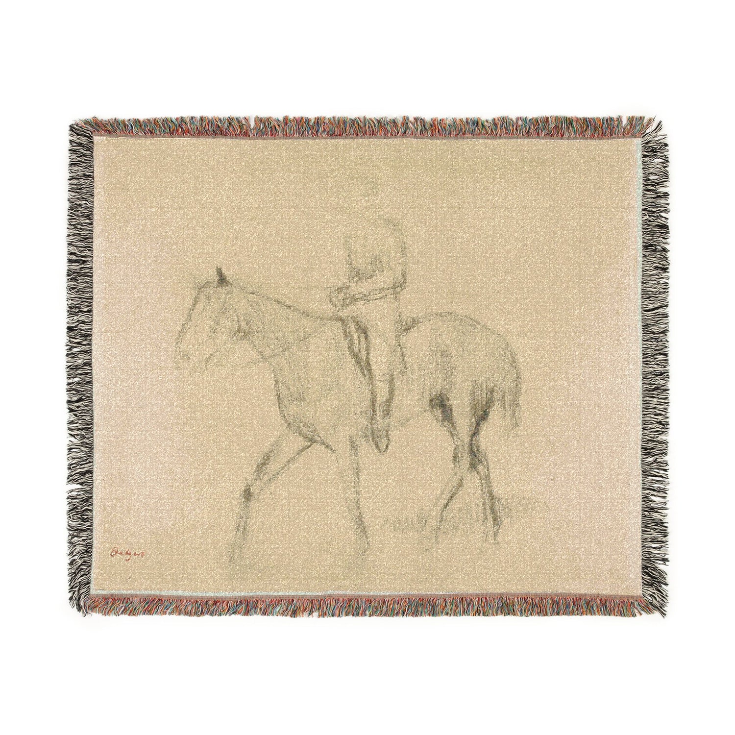 Horse and Rider - Hilaire Germain Edgar Degas Tapestry Blanket
