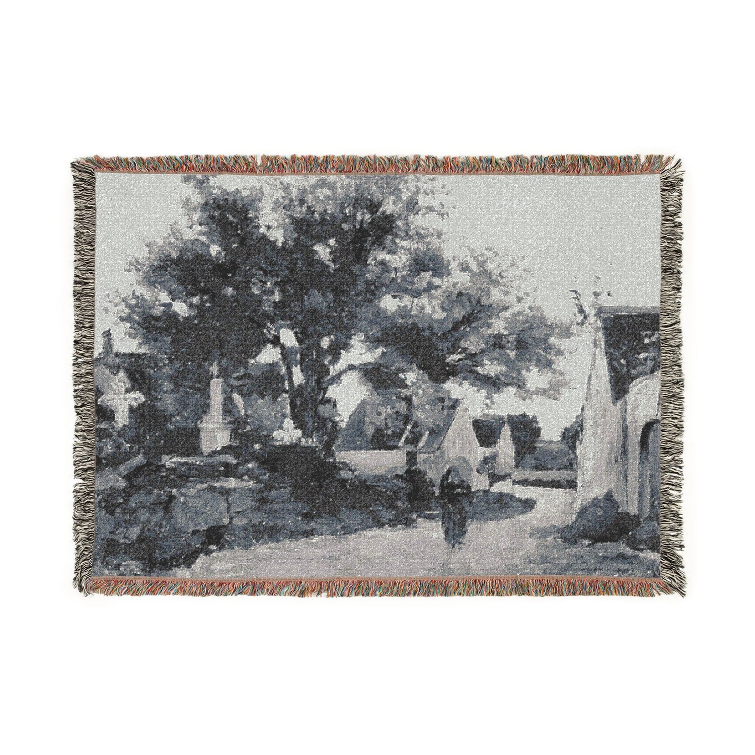 Village in Brittany - Charles François Daubigny Tapestry Blanket