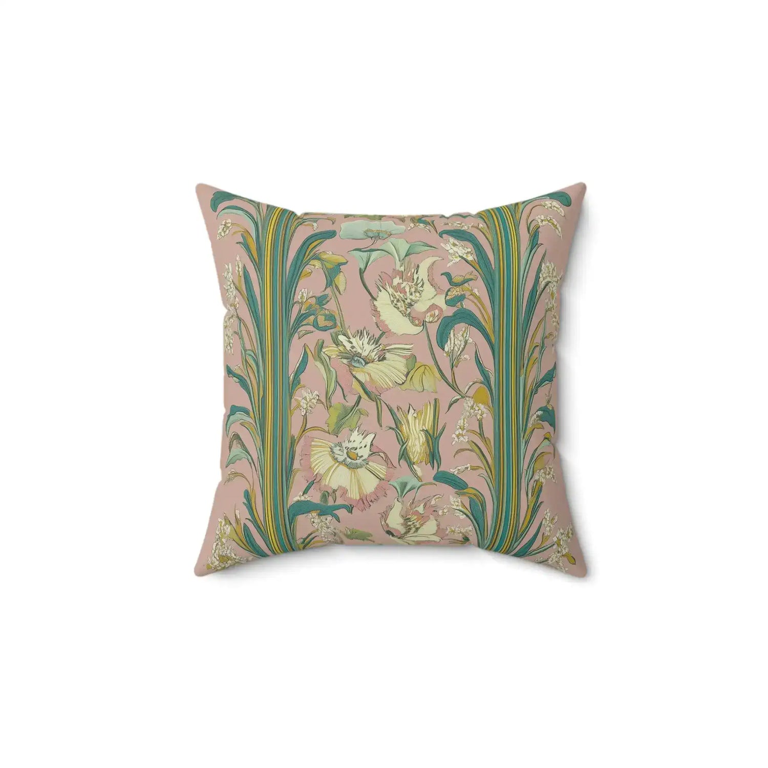 Romantic Meadow Bloom Throw Pillow