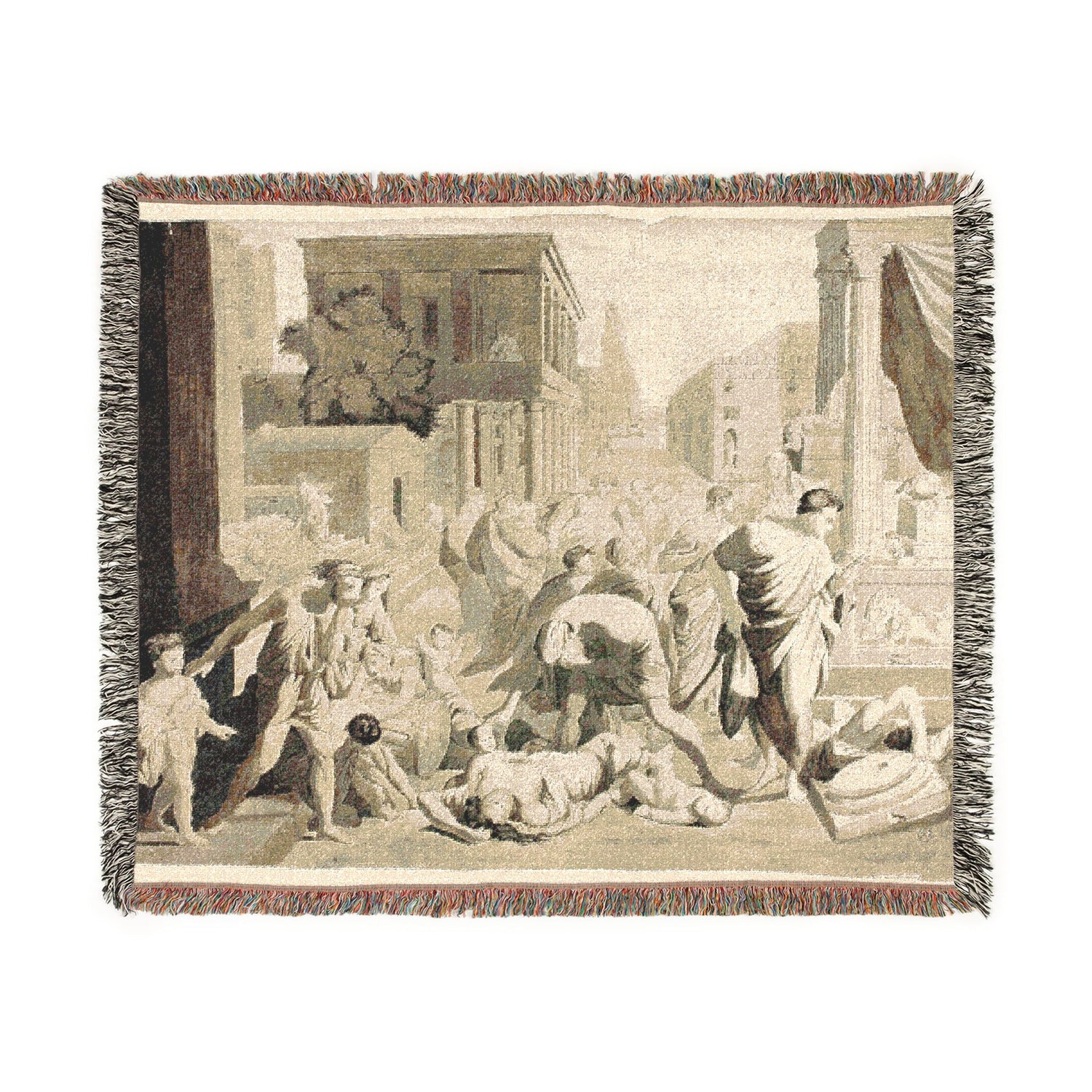 Plague of Ashdod - Nicolas Poussin Tapestry Blanket