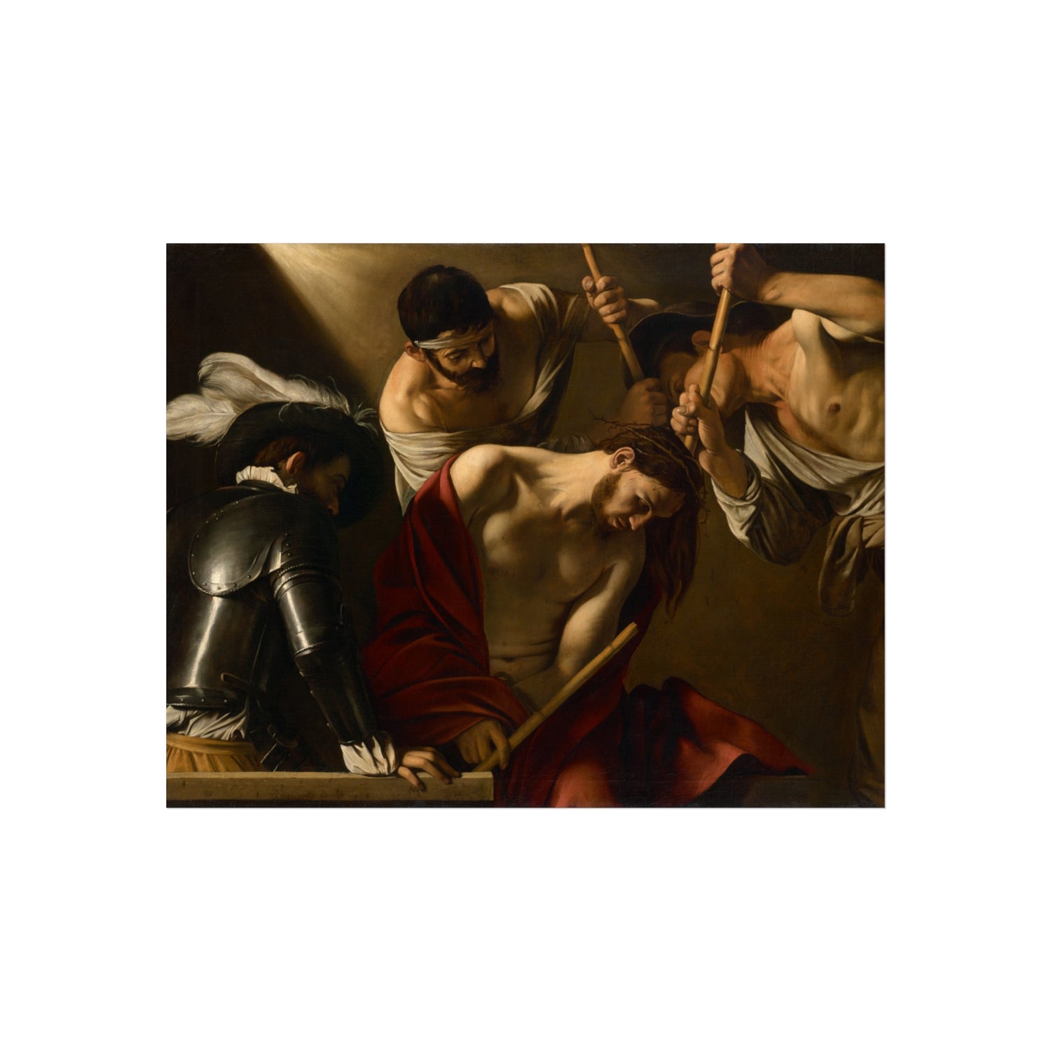 The Crowning with Thorns - Caravaggio Fine Art Poster