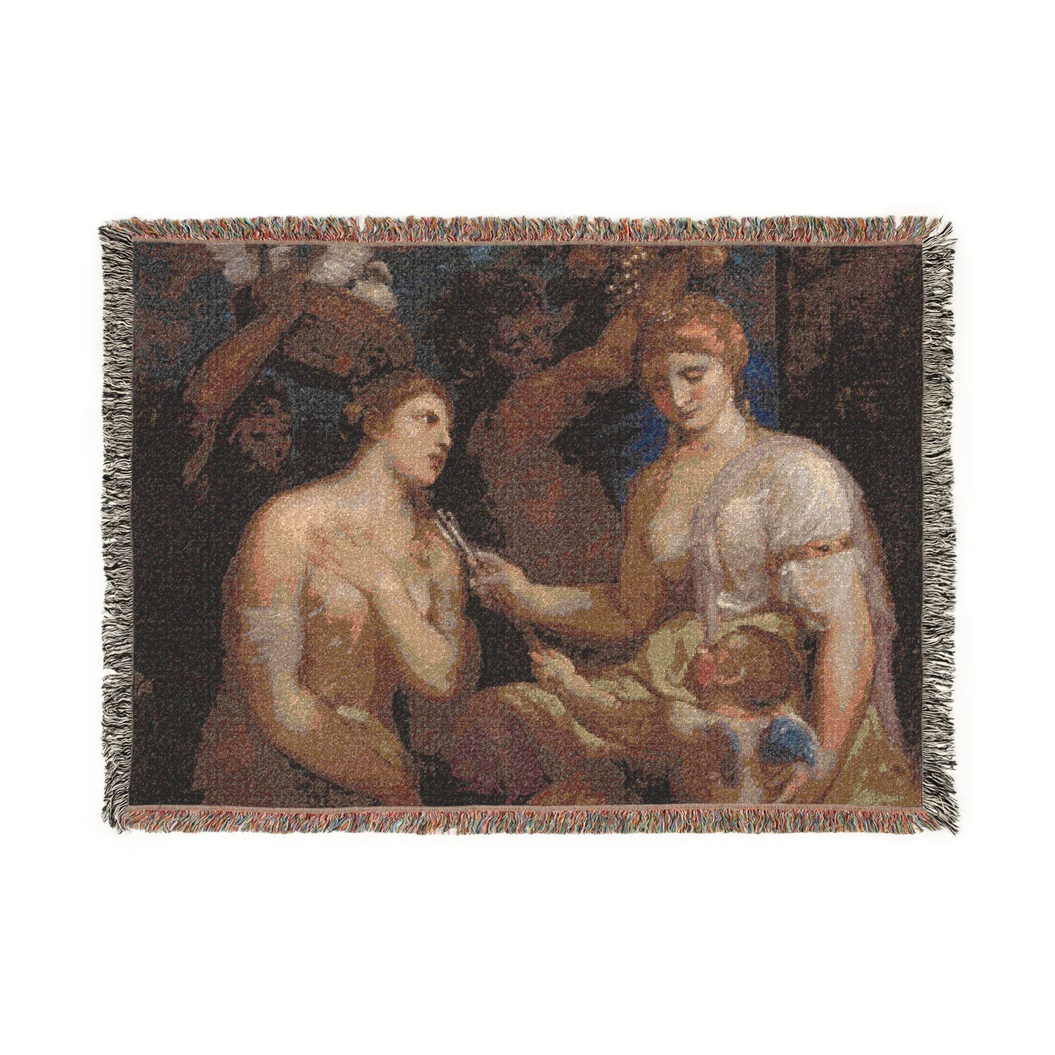 Allegory of Venus and Cupid - Titian Tapestry Blanket