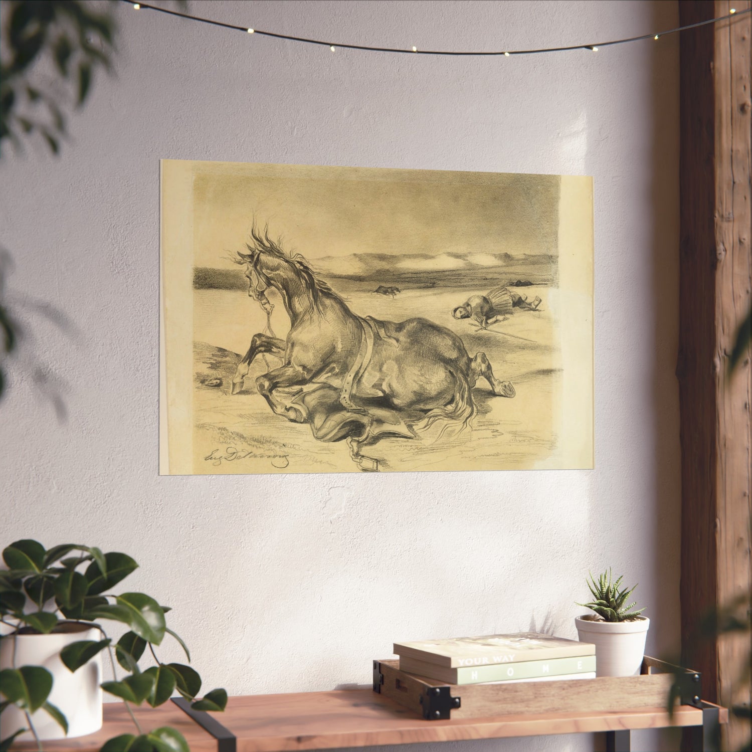 Fallen Horse and Dead Knight - Eugène Delacroix Fine Art Poster