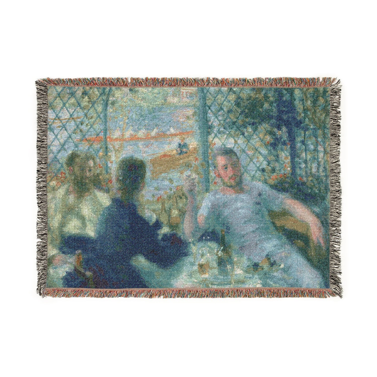 Lunch at the Restaurant Fournaise - Pierre-Auguste Renoir Tapestry Blanket
