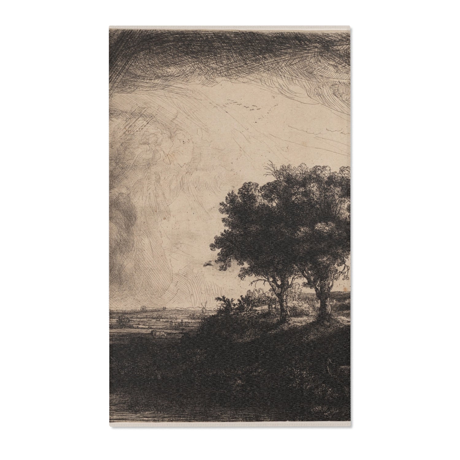 The Three Trees - Rembrandt van Rijn Area Rug