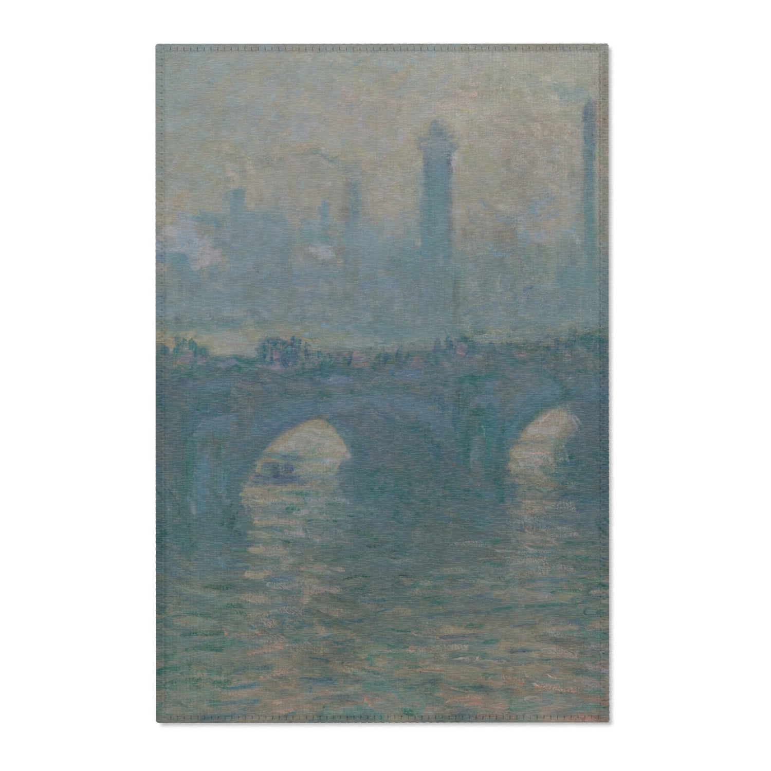 Waterloo Bridge, Gray Weather - Claude Monet Area Rug