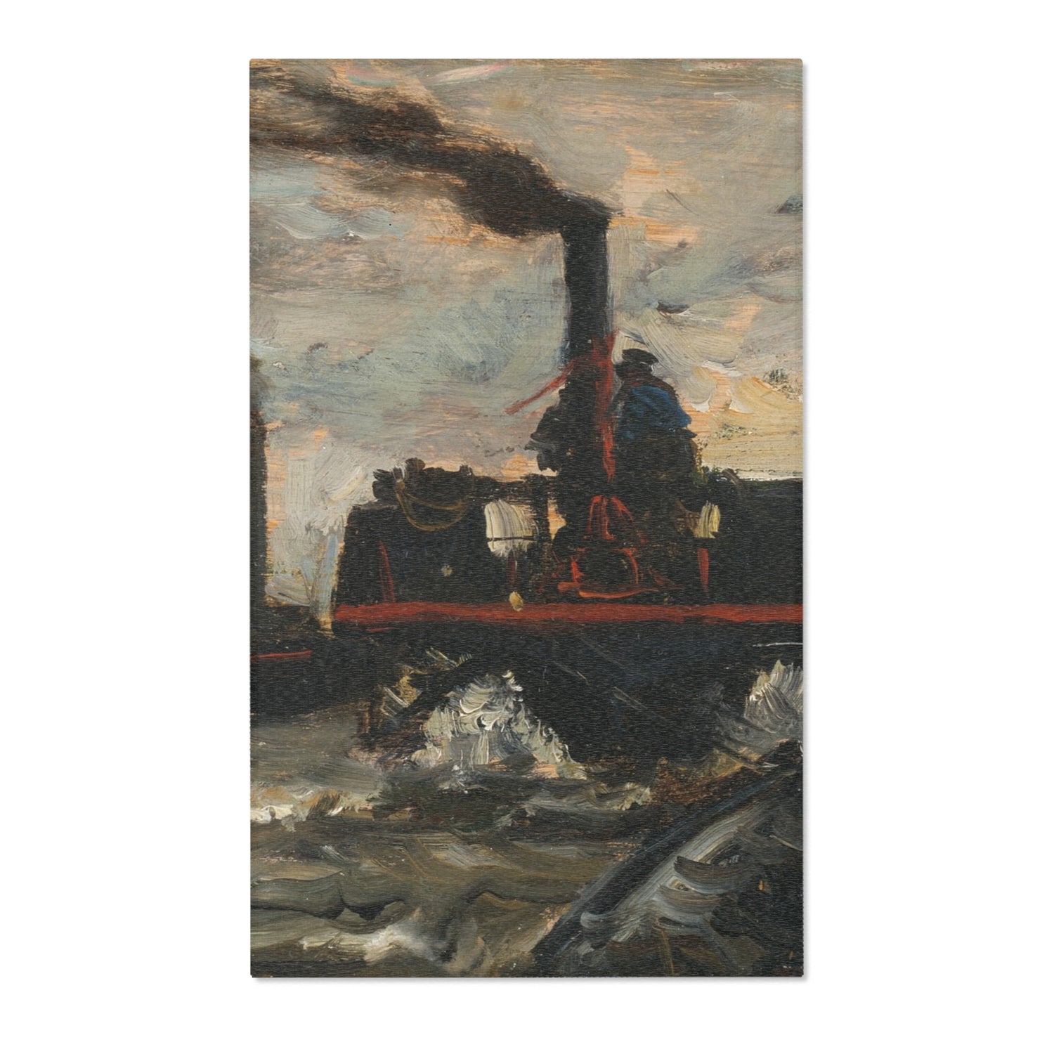 River Boat - Charles François Daubigny Area Rug