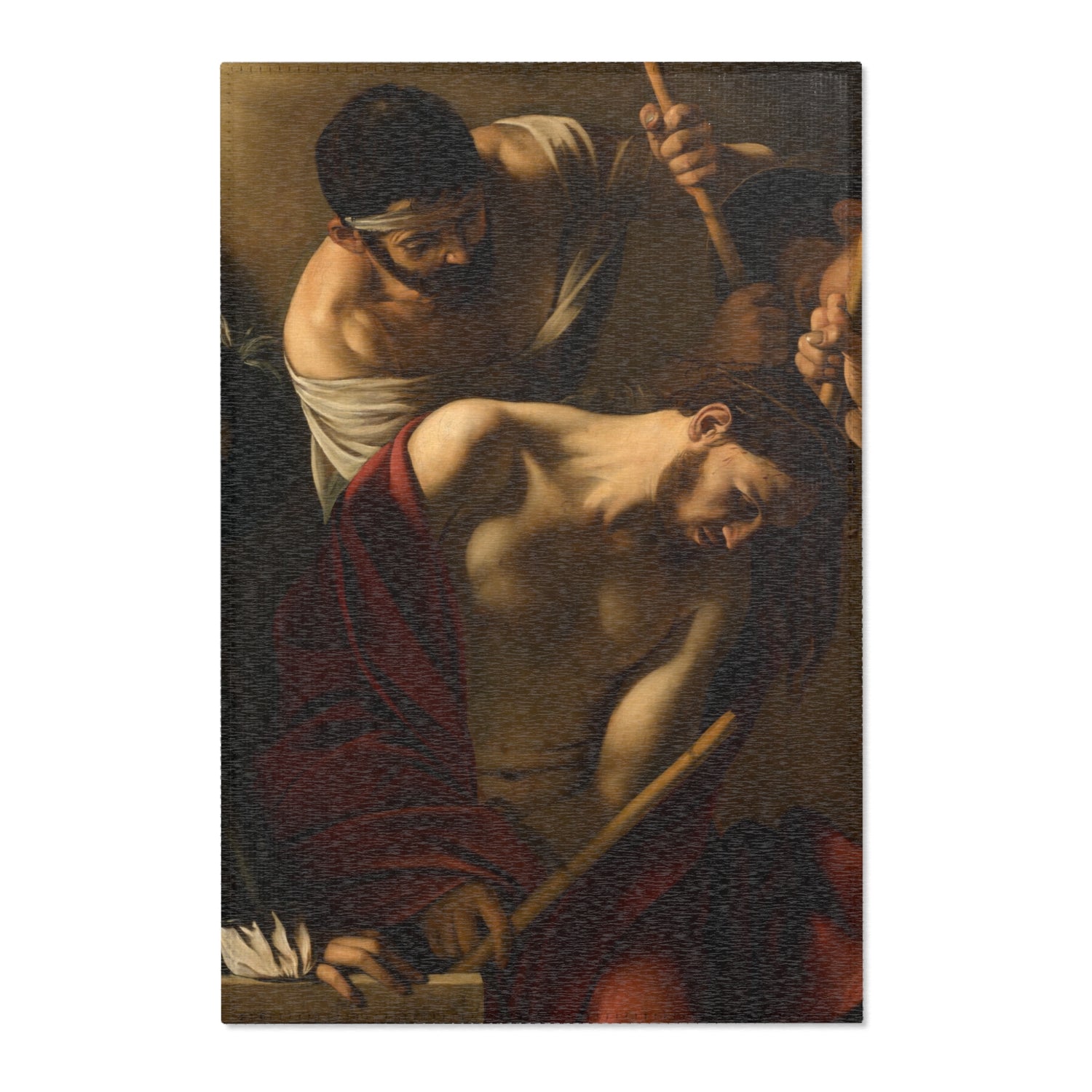 The Crowning with Thorns - Caravaggio Area Rug