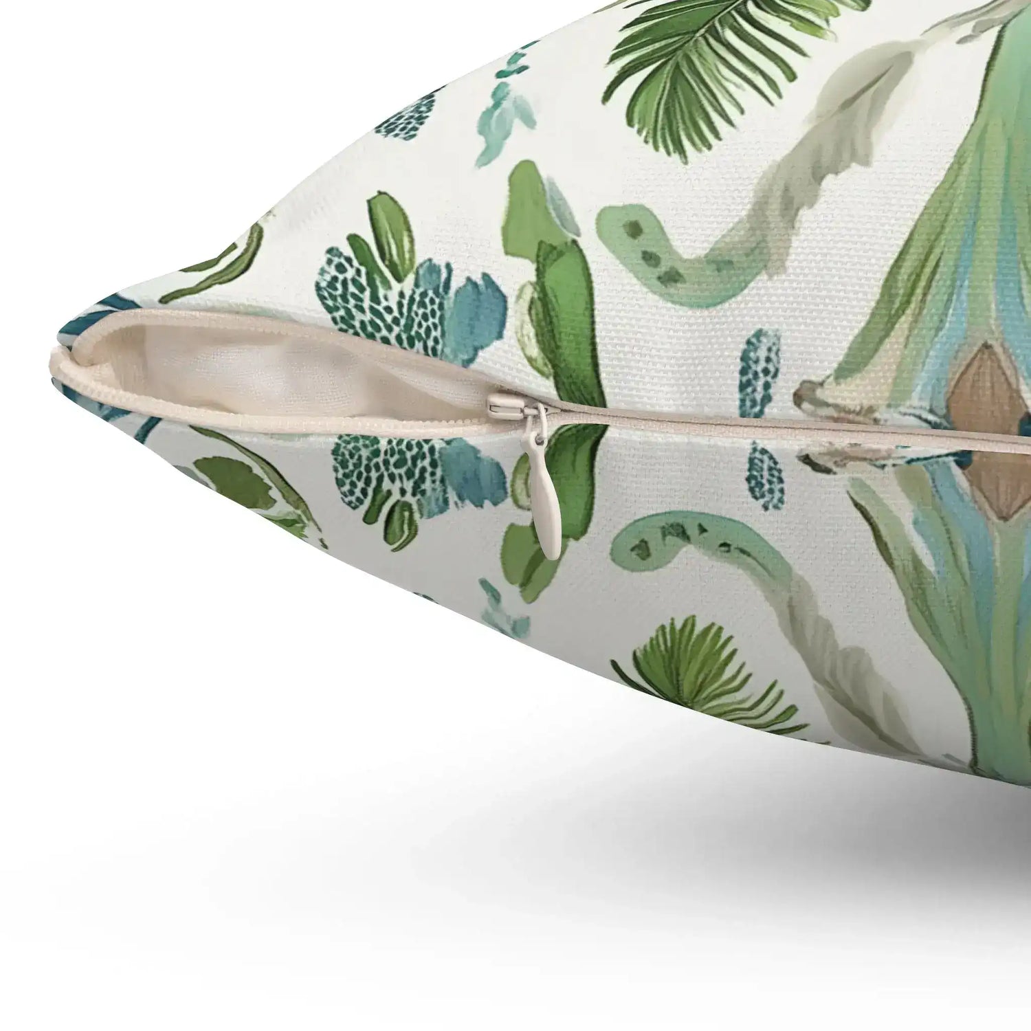 Botanical Bloom & Birds Throw Pillow