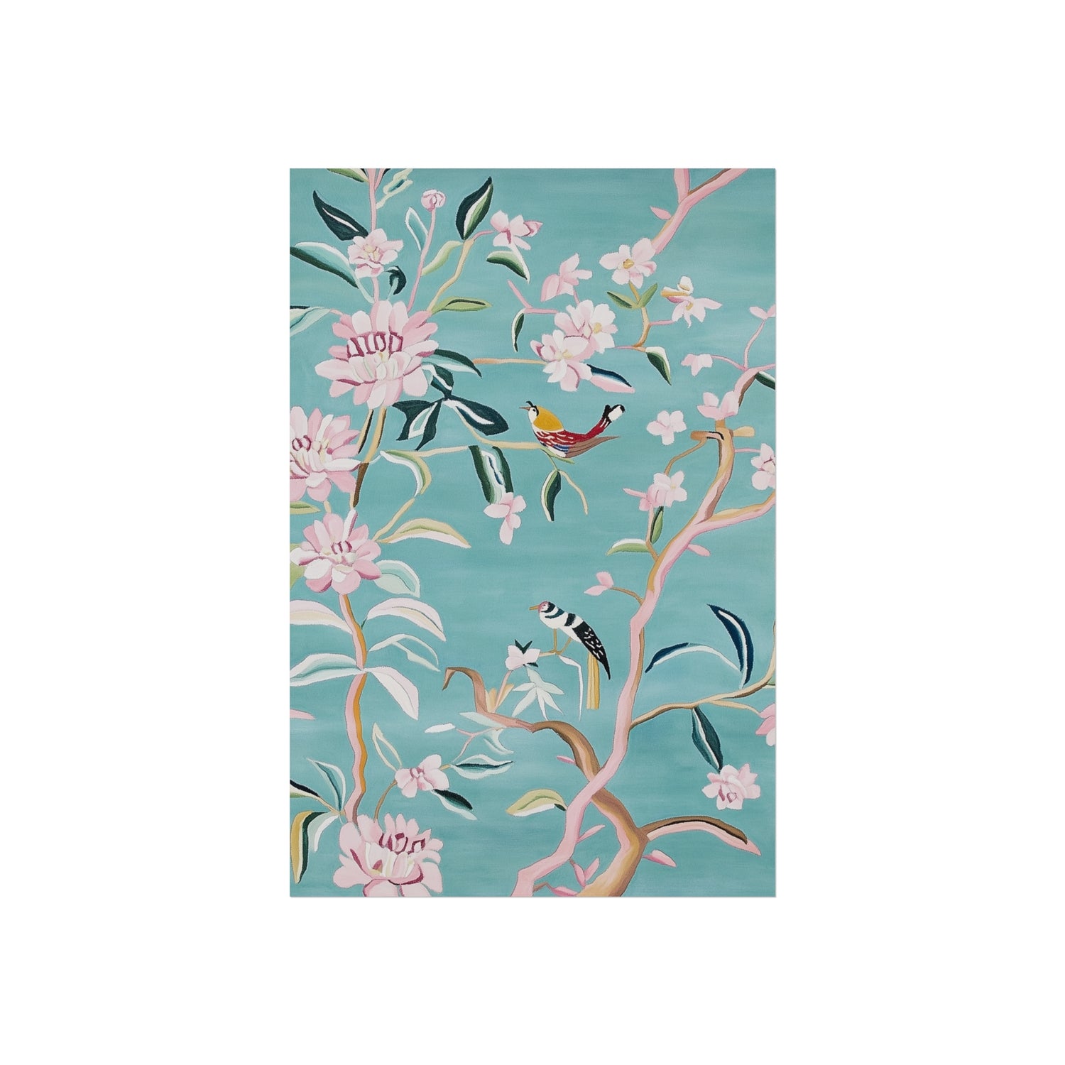 Chinoiserie Birds and Cherry Blossom Fine Art Poster
