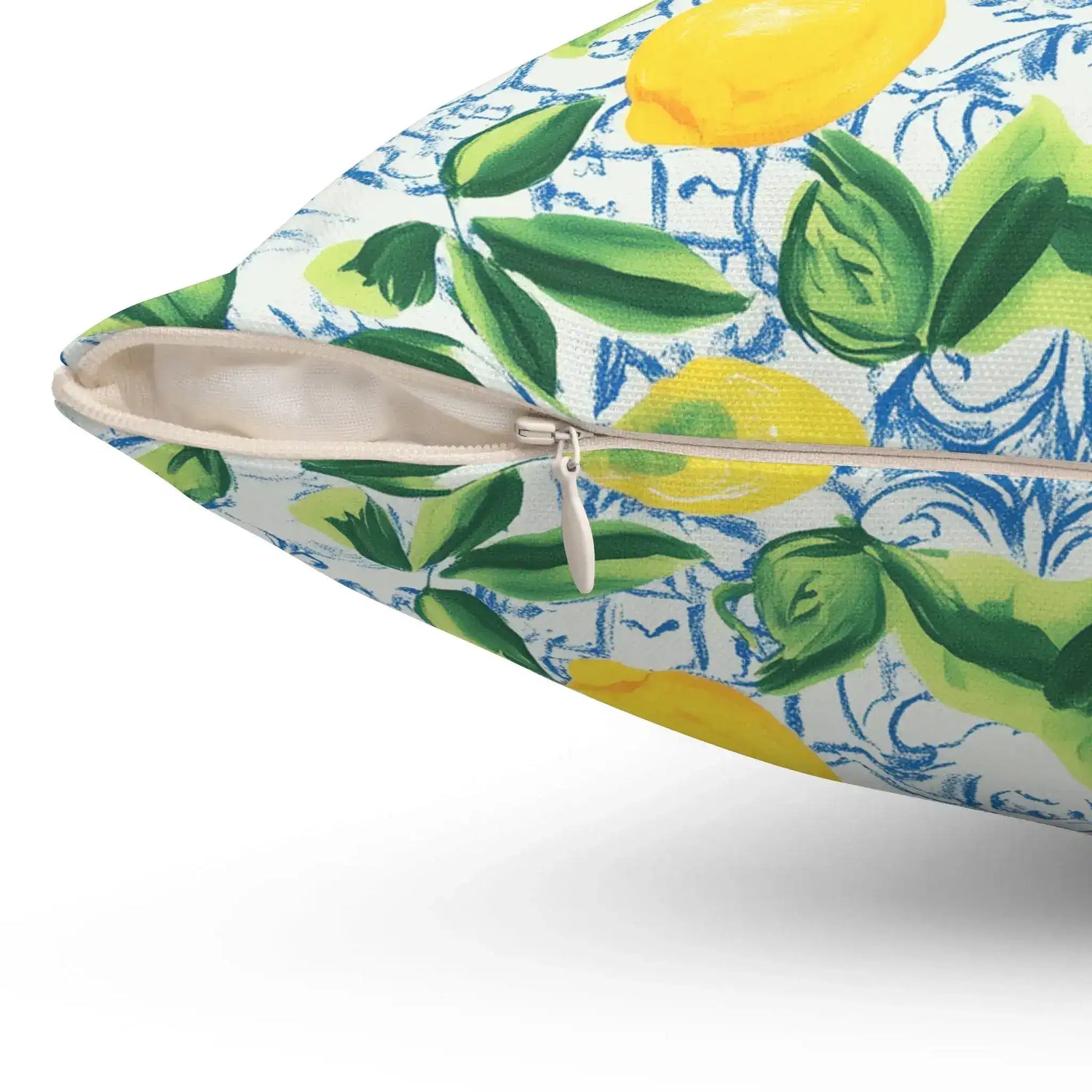 Mediterranean Lemon Grove Throw Pillow