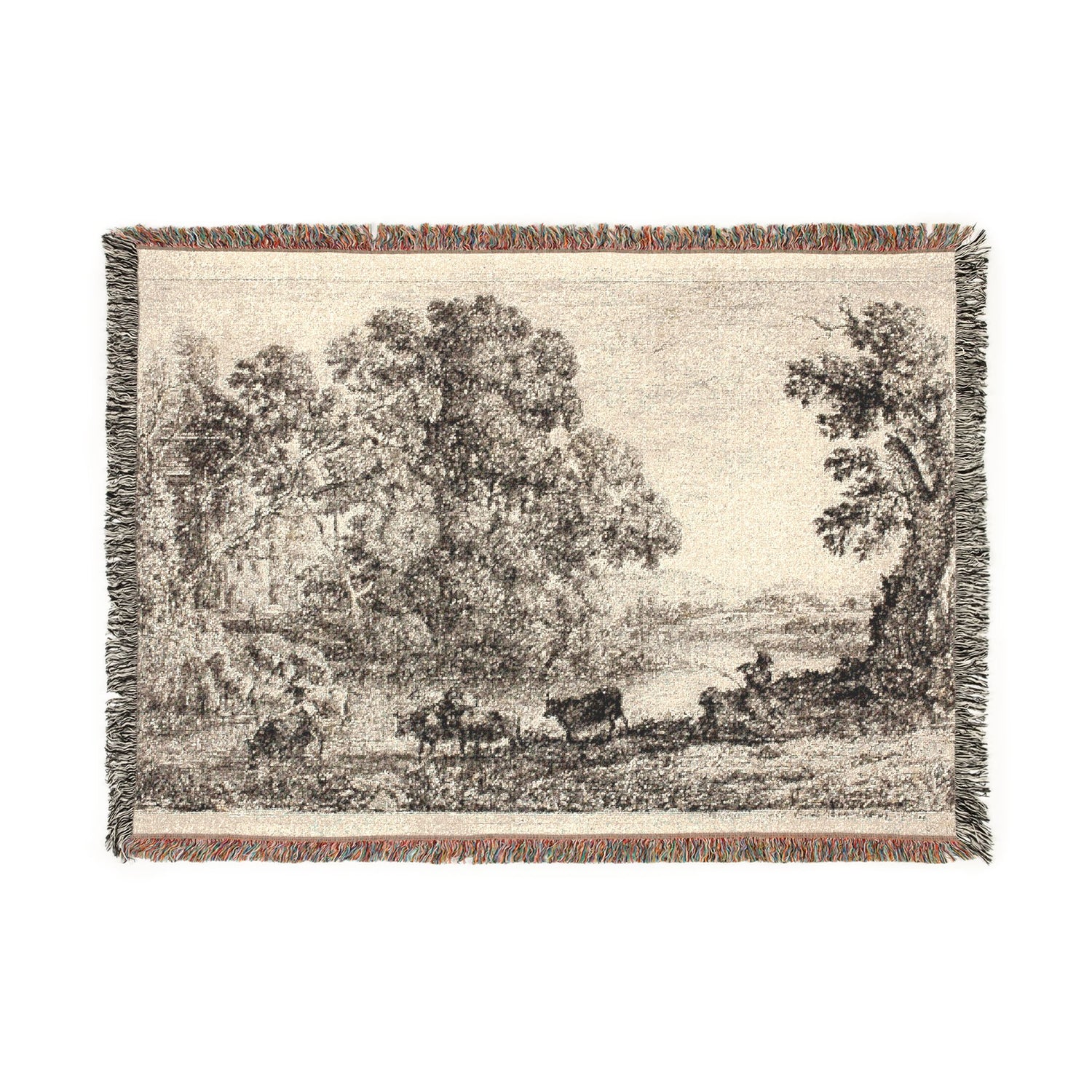 The Cowherd - Claude Lorrain Tapestry Blanket