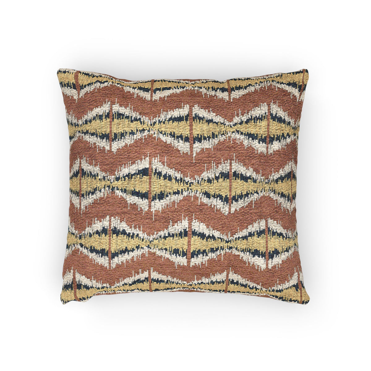 Terracotta Ikat Arrow Woven Pillow