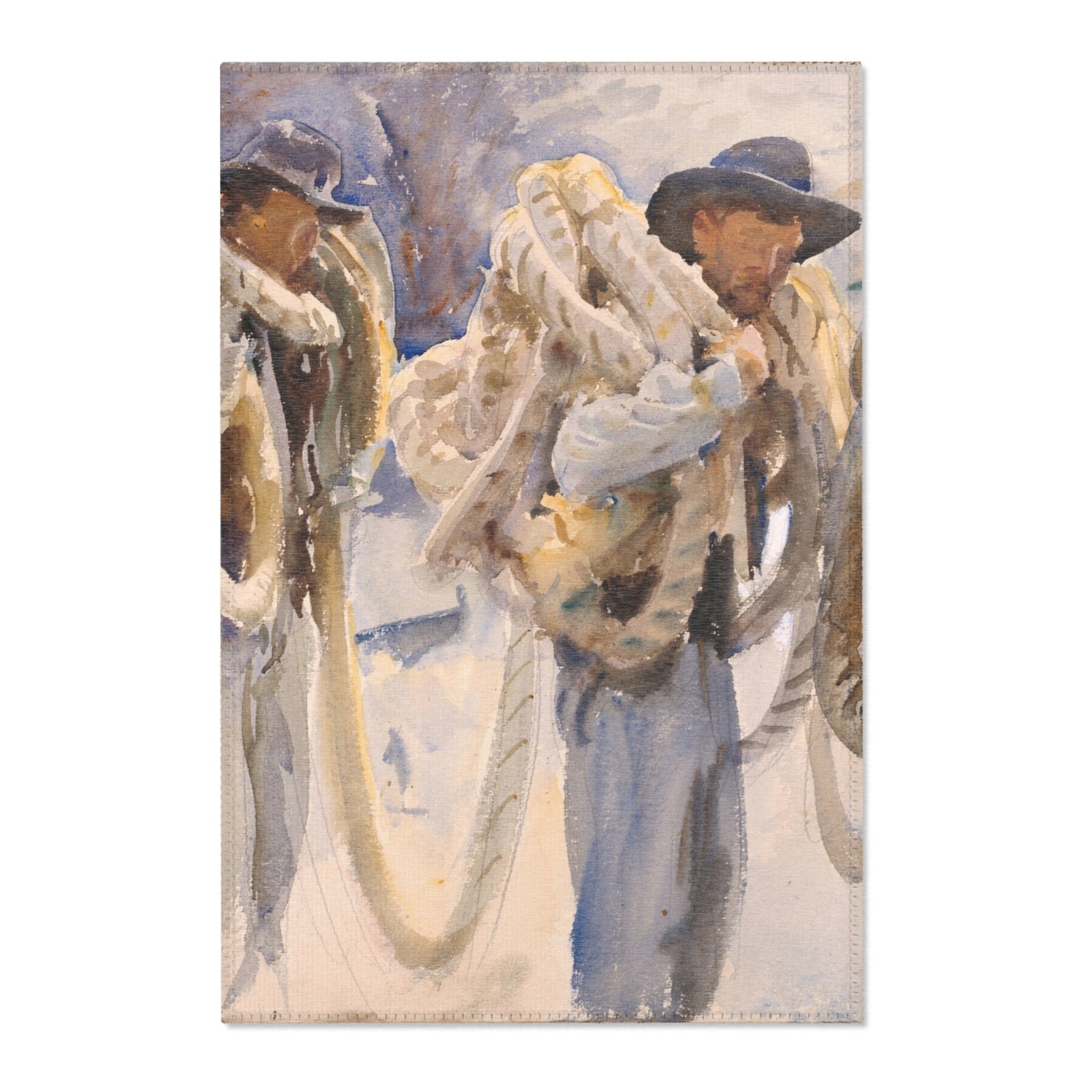 Workmen at Carrara - John Singer Sargent Area Rug