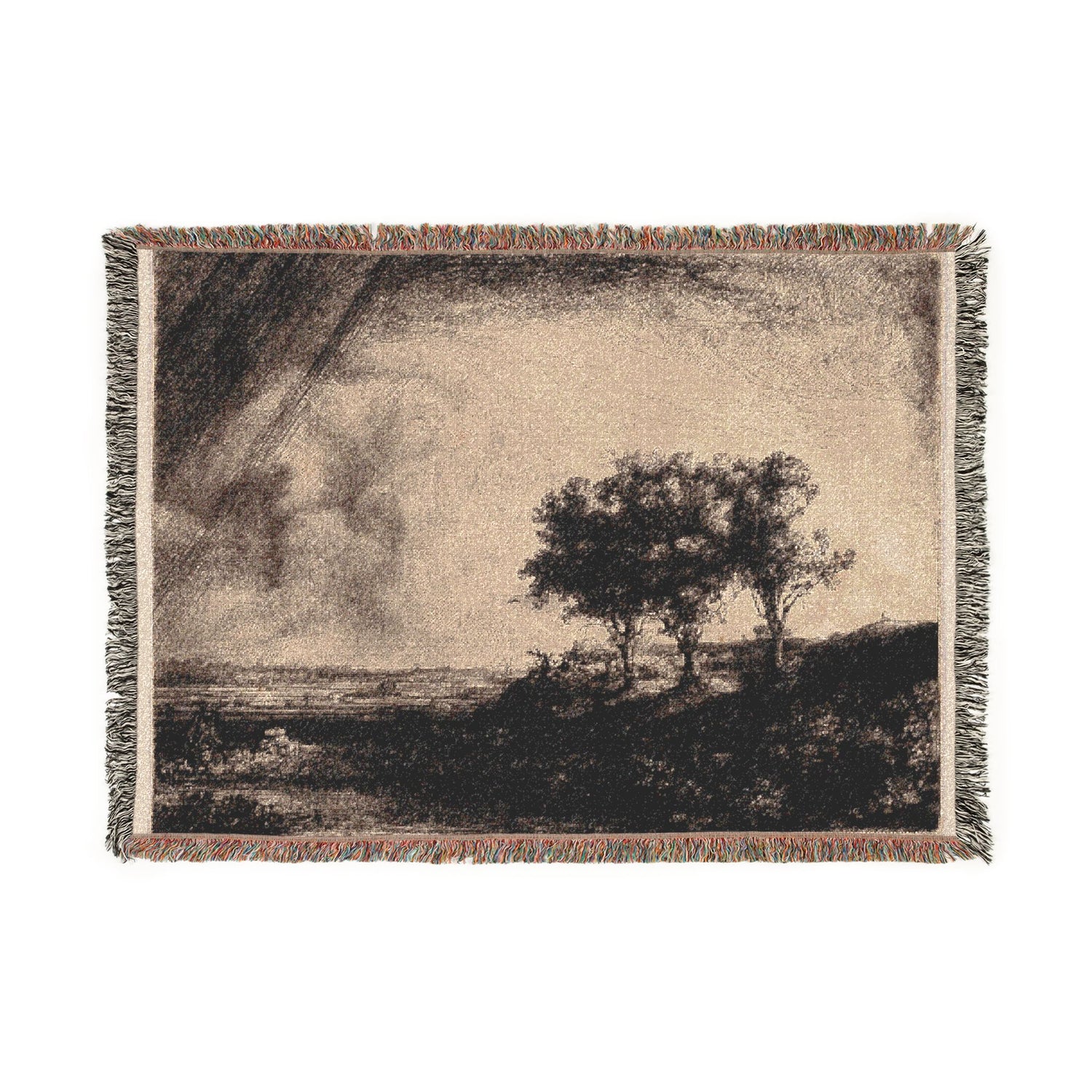 The Three Trees - Rembrandt van Rijn Tapestry Blanket