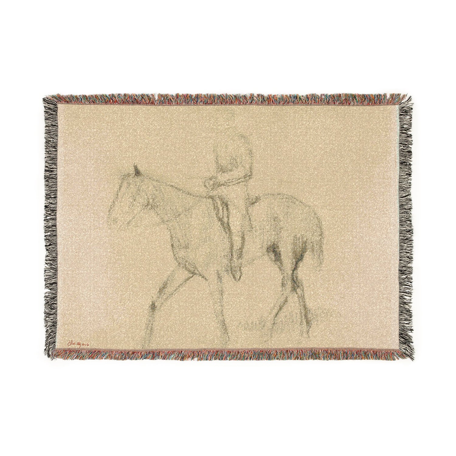 Horse and Rider - Hilaire Germain Edgar Degas Tapestry Blanket