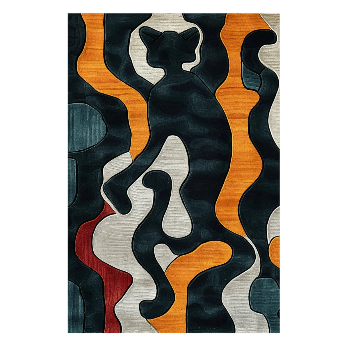 Abstract Whisker Hand Tufted Rug