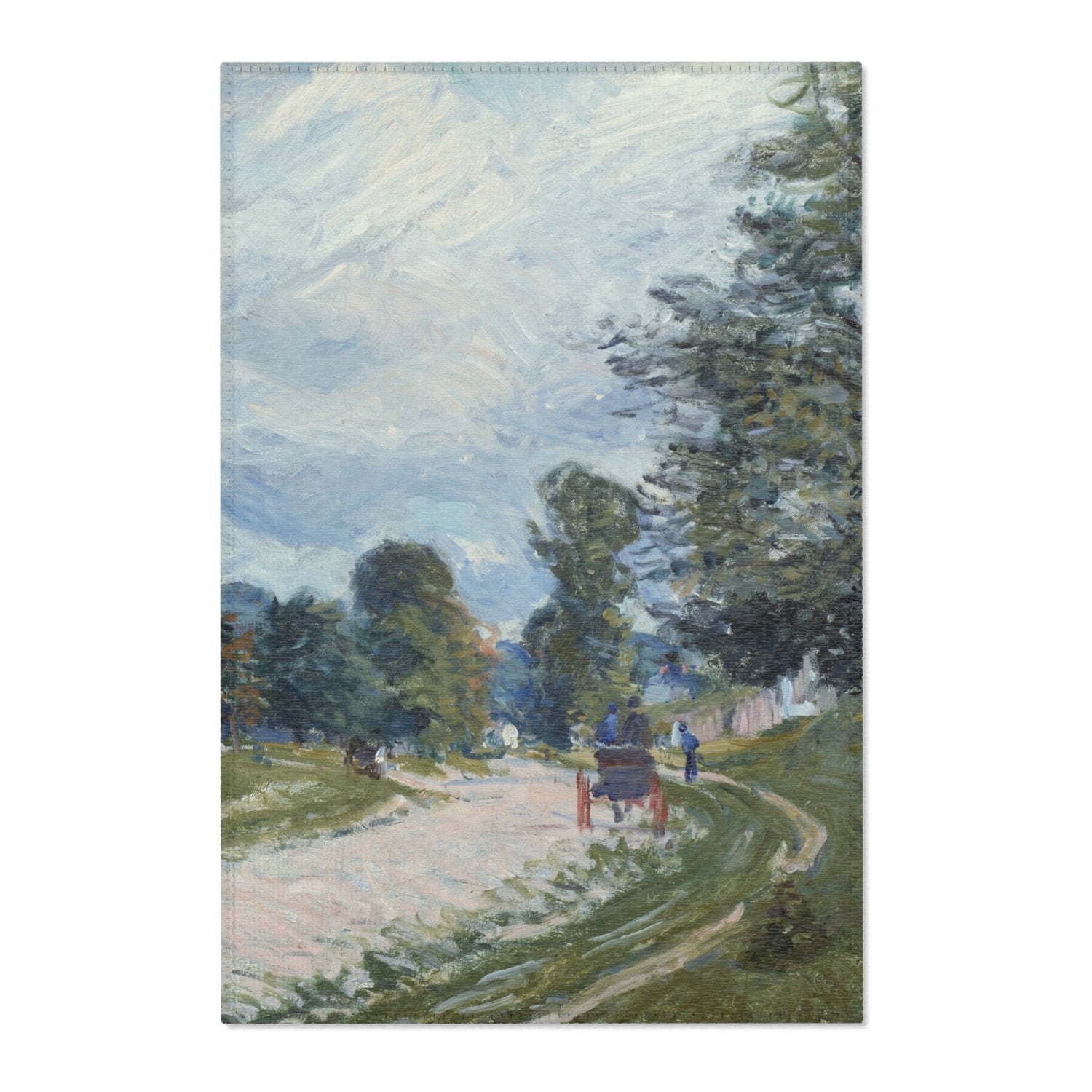A Turn in the Road - Alfred Sisley Area Rug