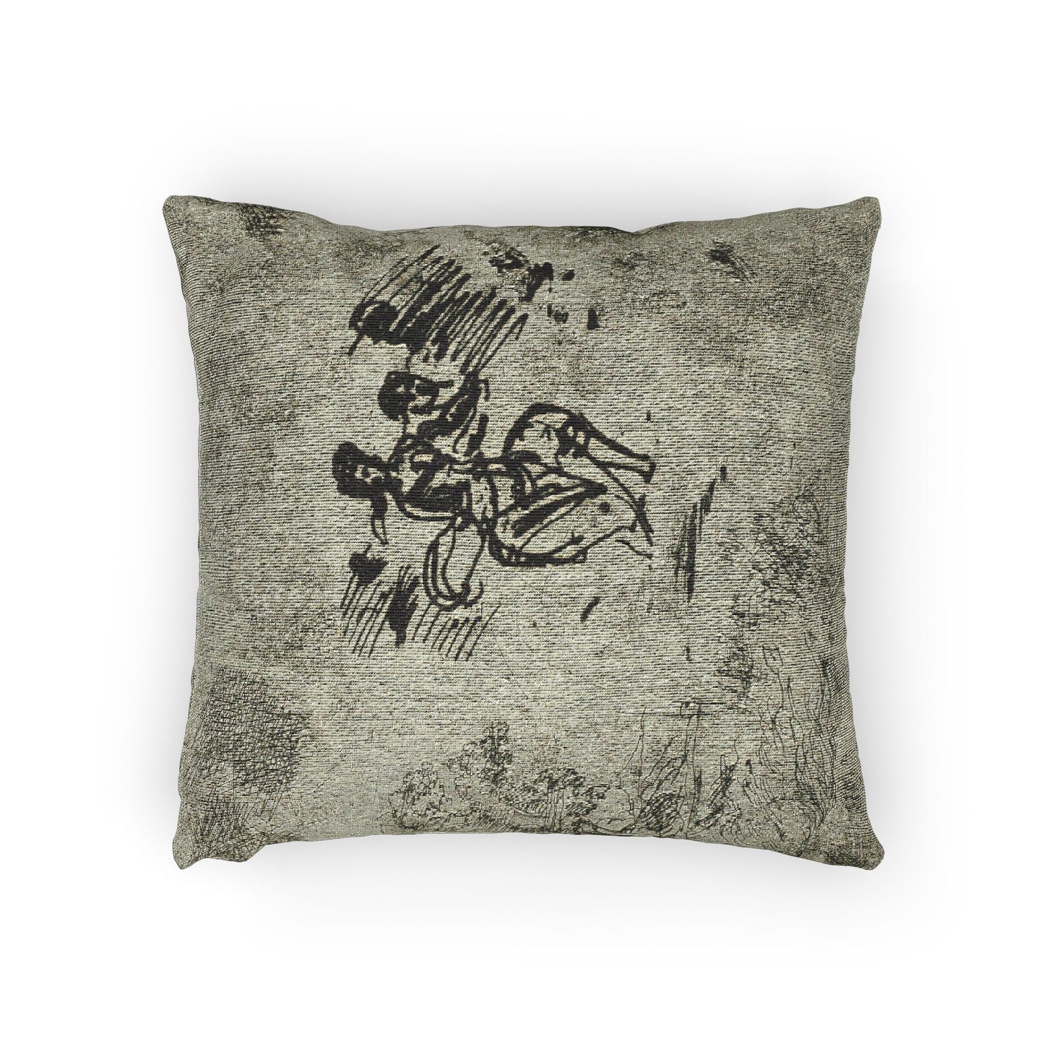 Seated Woman and Other Sketches - Claude Lorrain Pillow
