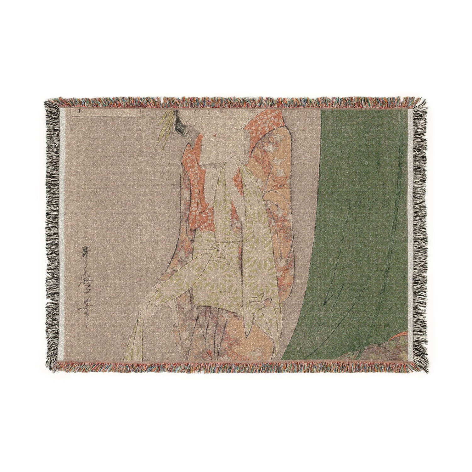 Hanaogi of Ogiya Picture Puzzles - Kitagawa Utamaro Tapestry Blanket