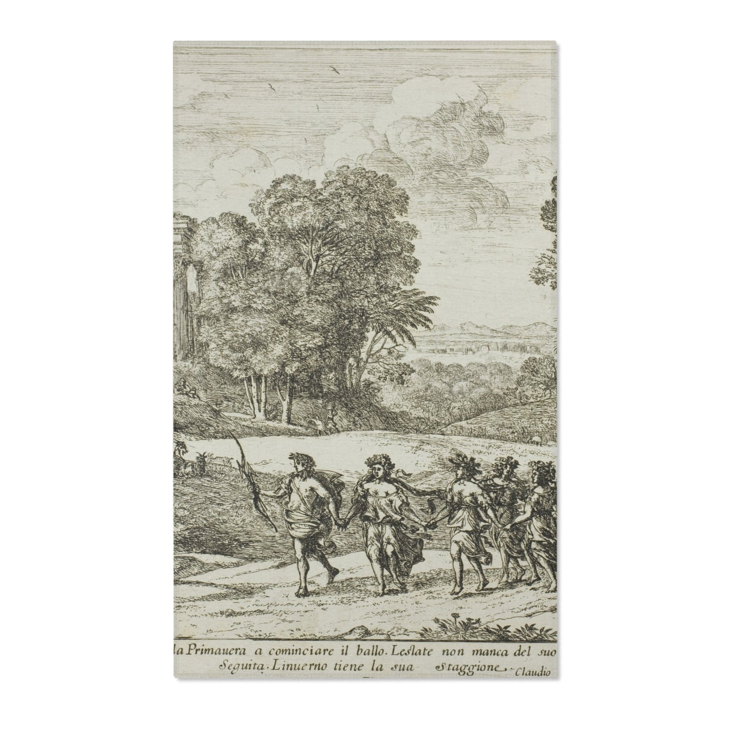 Time, Apollo and the Seasons - Claude Lorrain Area Rug