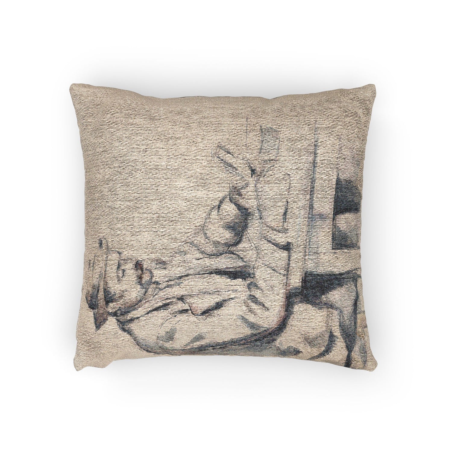 Paul Cezanne - A Study for the Card Players | Woven Pillow