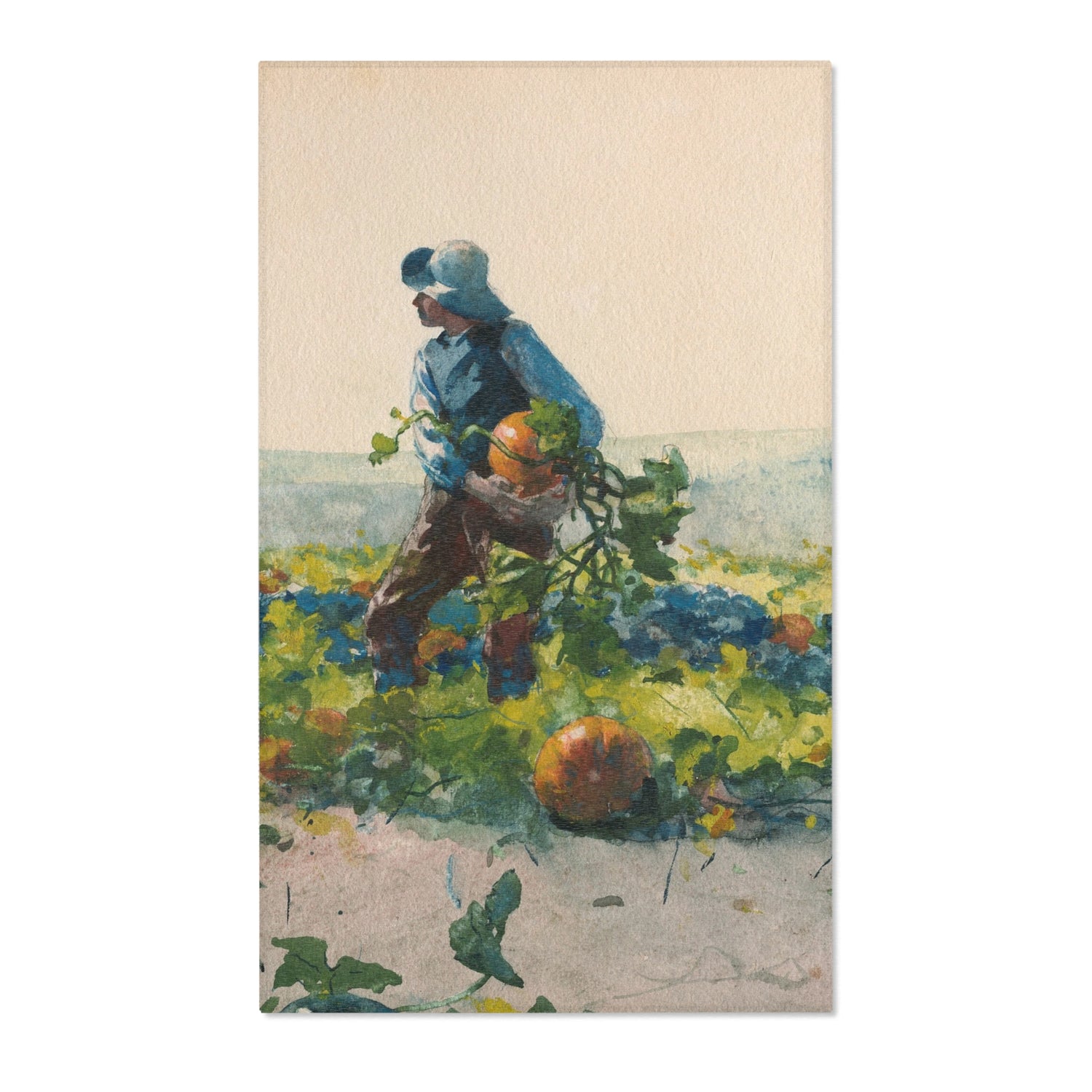For to Be a Farmer's Boy - Winslow Homer Area Rug