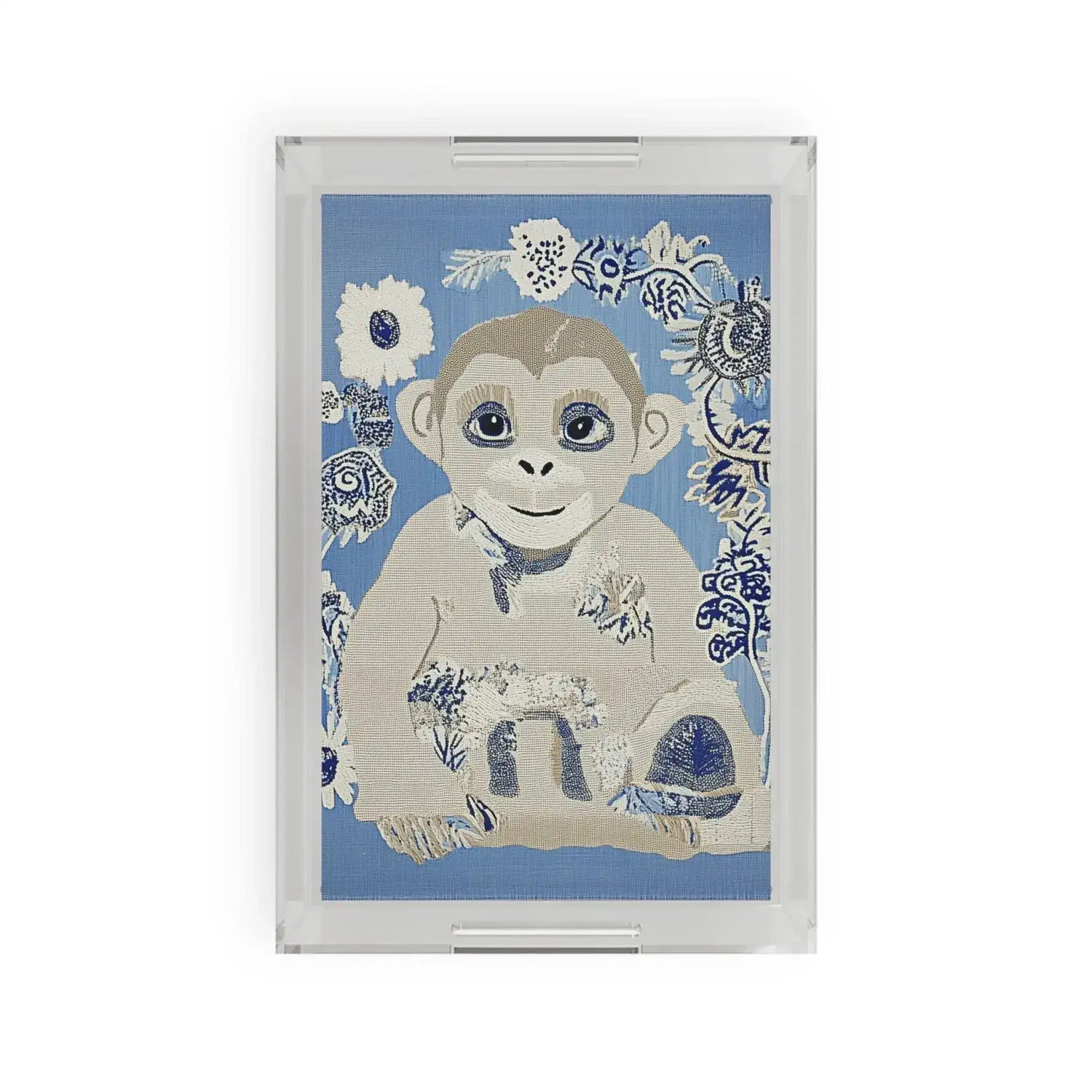 Playful Monkey & Florals Serving Tray