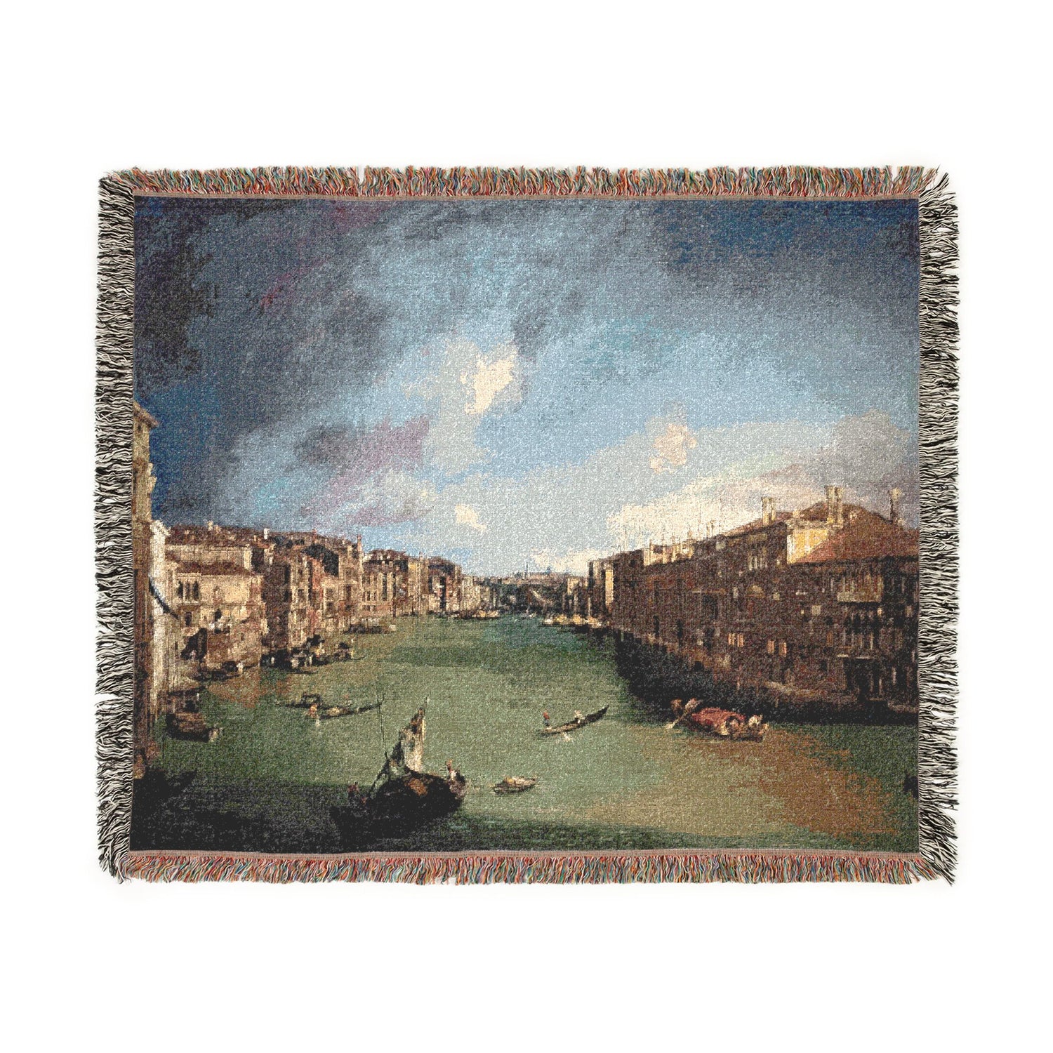 Canal Grande da Palazzo Balbi a Rialto - Canaletto Tapestry Blanket