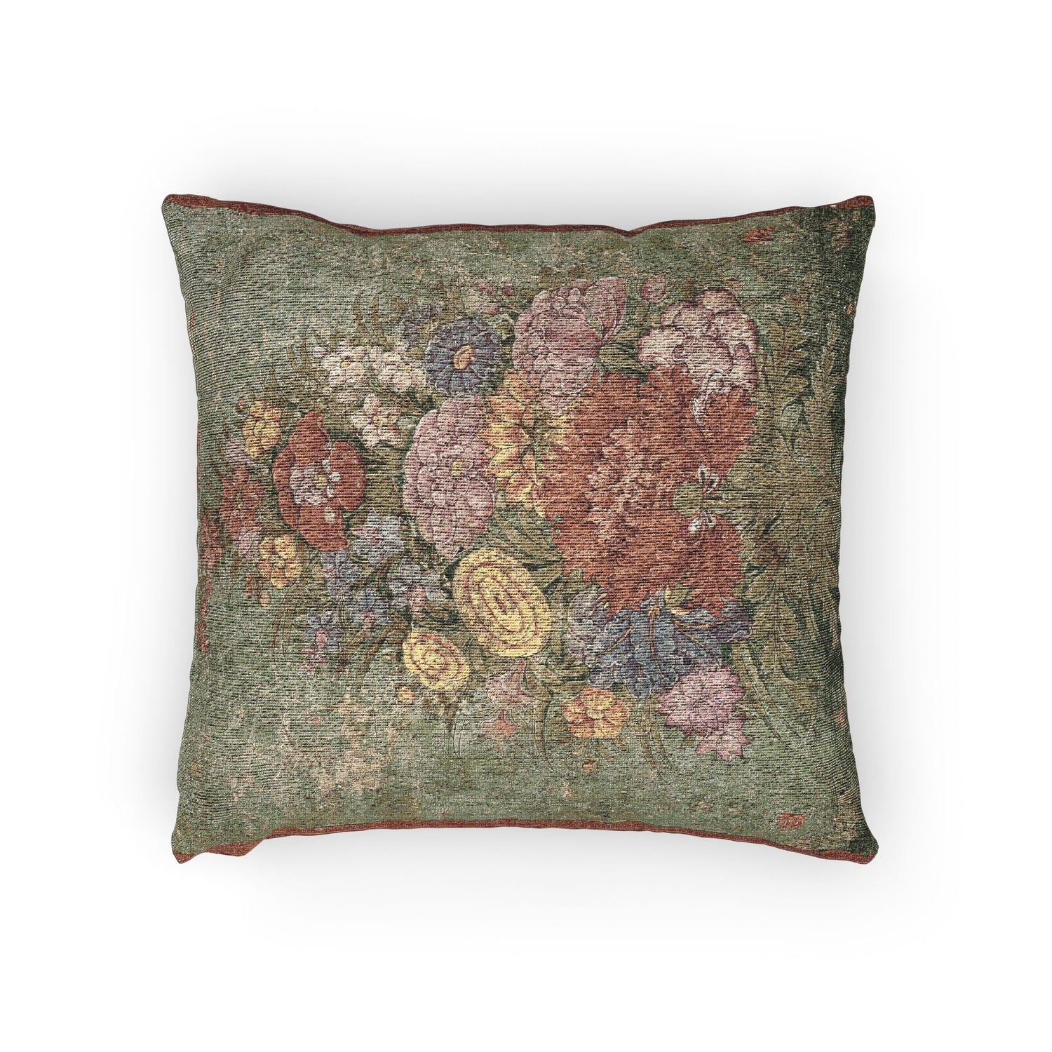 Bouquet Emerging from the Grass - J. B. Monnoyer Pillow