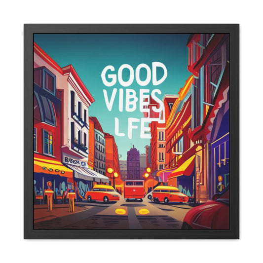 Good Vibes City Dreams Poster Wall Art 24″ x 24″ Semi Glossy