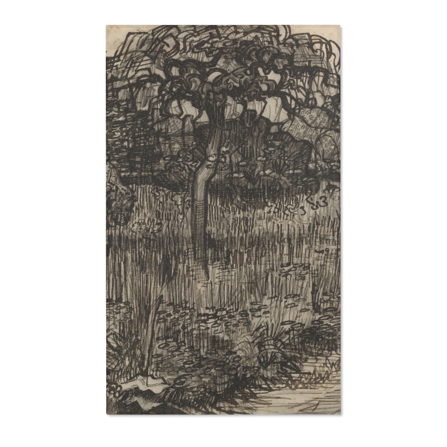 Weeping Tree - Vincent van Gogh Area Rug