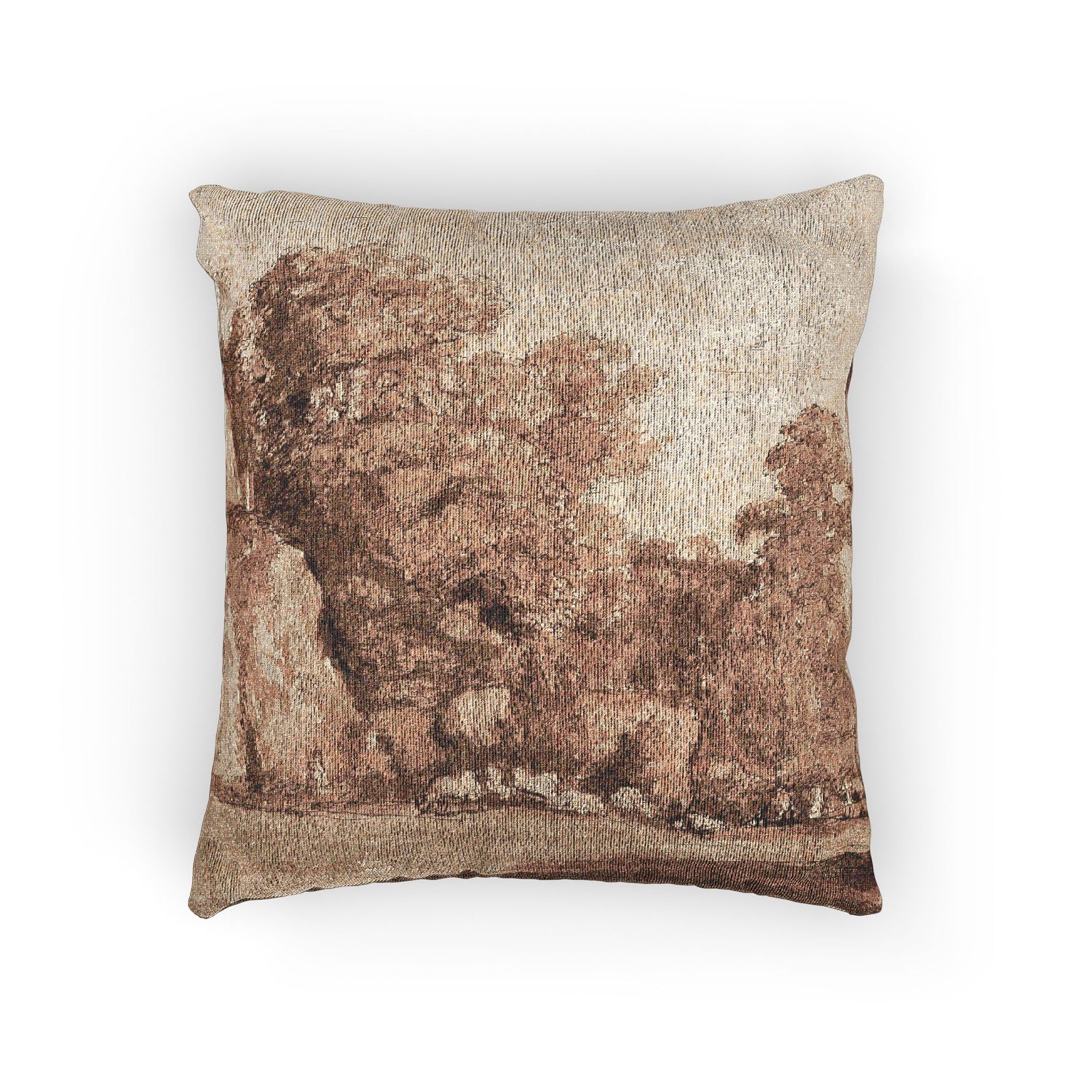 A Rocky Hillside - Claude Lorrain Pillow