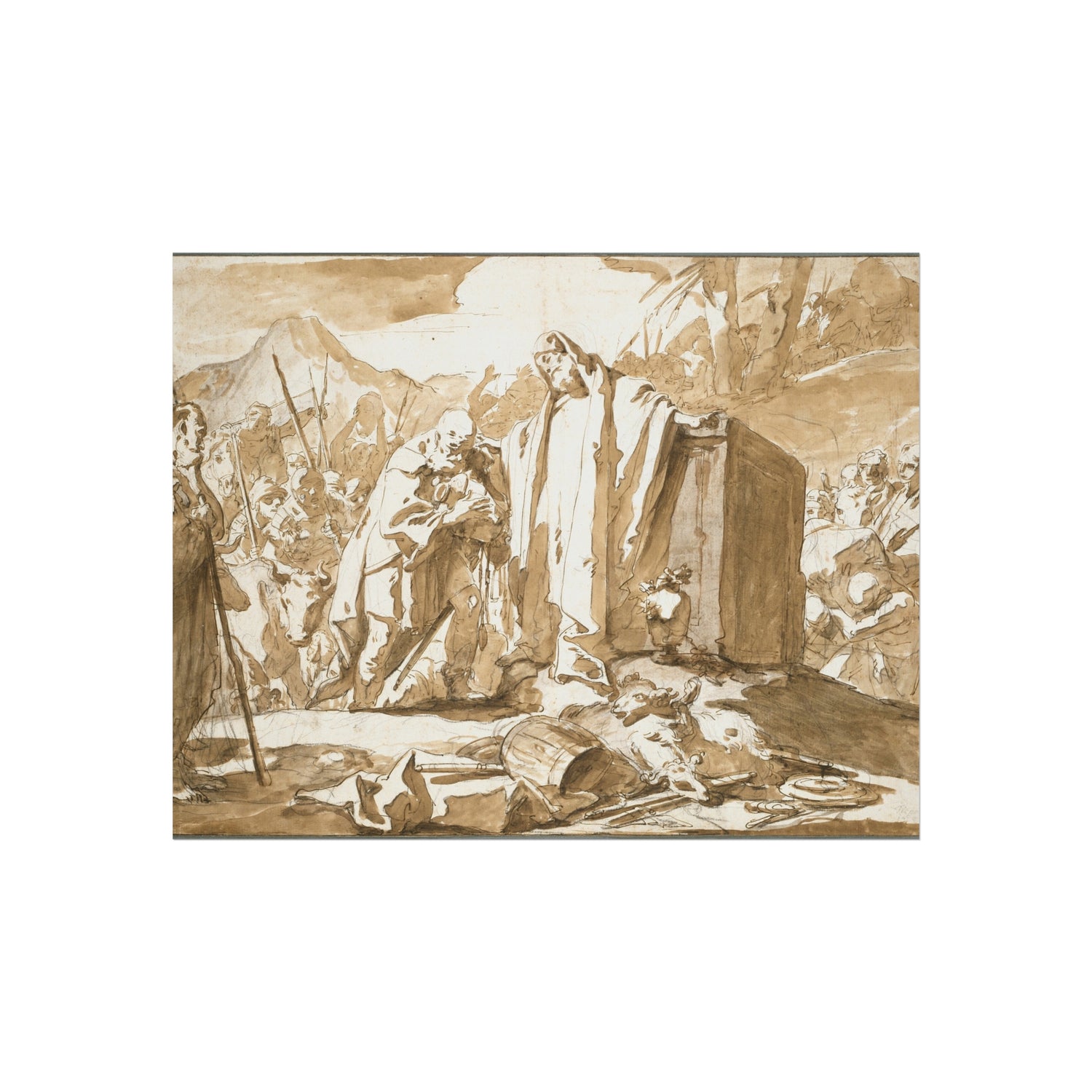 The Meeting of Abraham and Melchizedek - Giovanni Battista Tiepolo Fine Art Poster