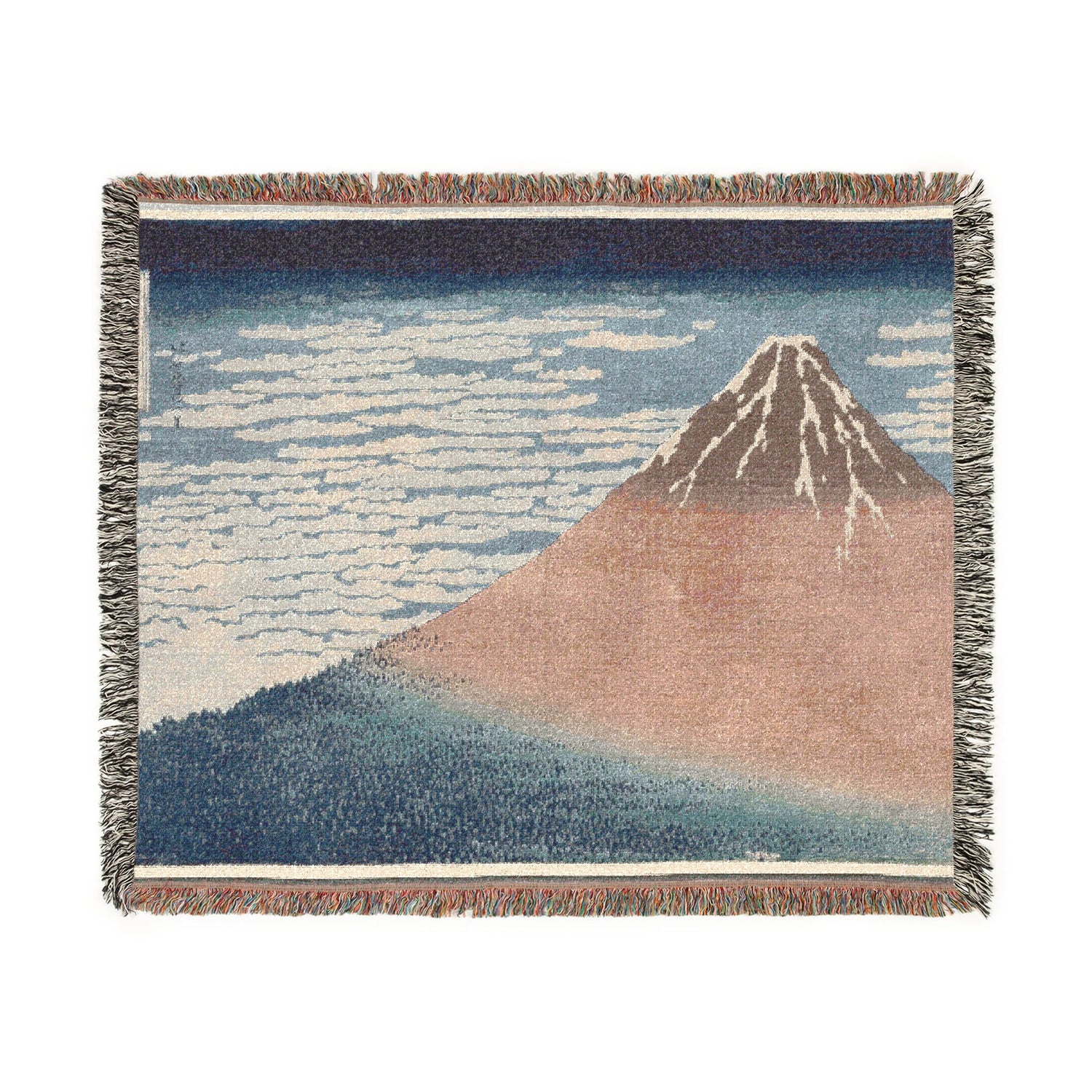 Red Fuji South Wind Clear Sky - Katsushika Hokusai Tapestry Blanket