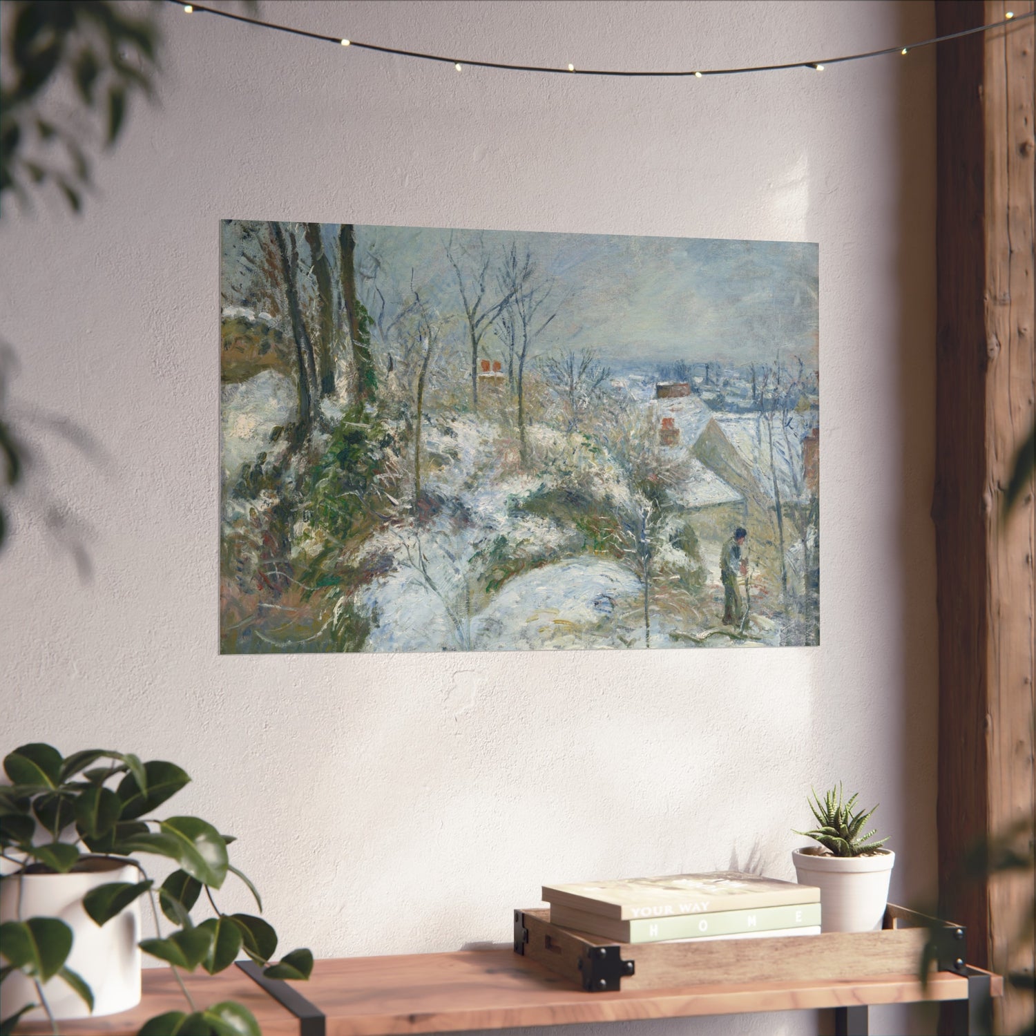 Rabbit Warren at Pontoise, Snow - Camille Pissarro Fine Art Poster
