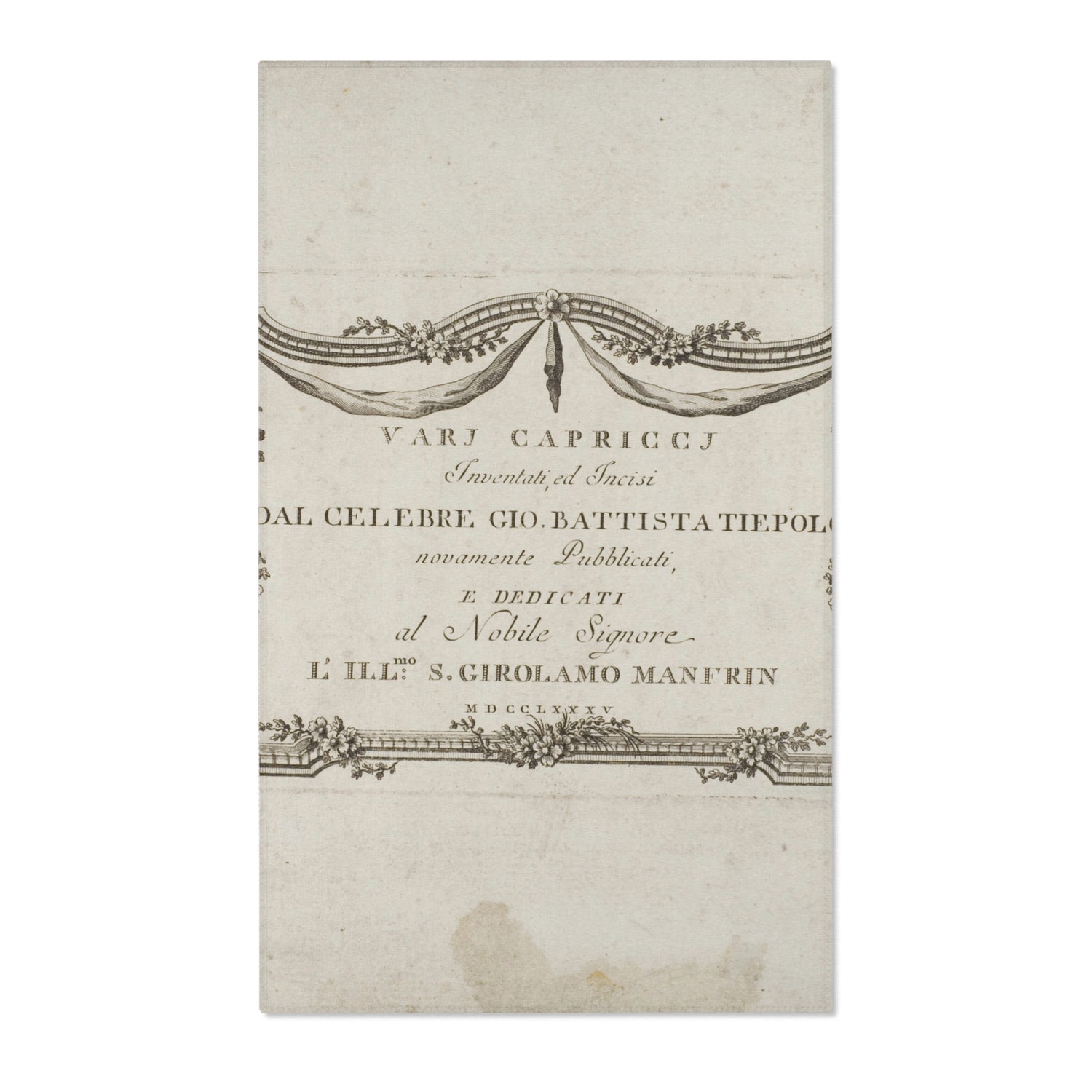 Frontispiece - Giovanni Battista Tiepolo Area Rug
