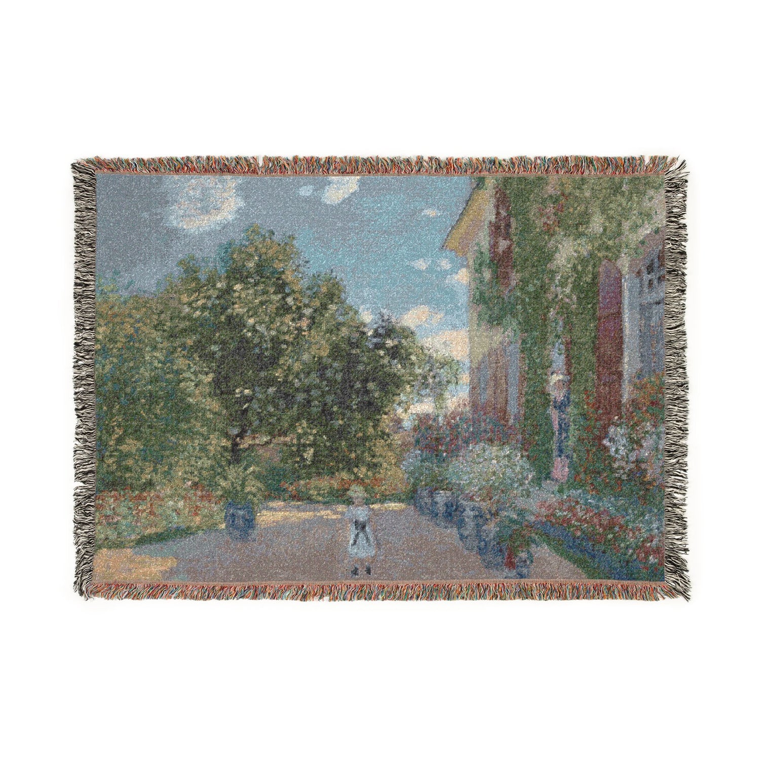 The Artist's House at Argenteuil - Claude Monet Tapestry Blanket